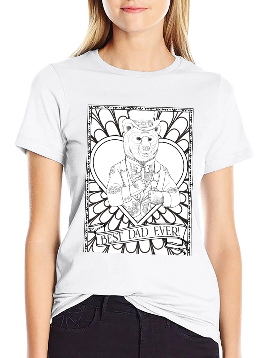 Best Dad Ever Bear Graphic T-Shirt
