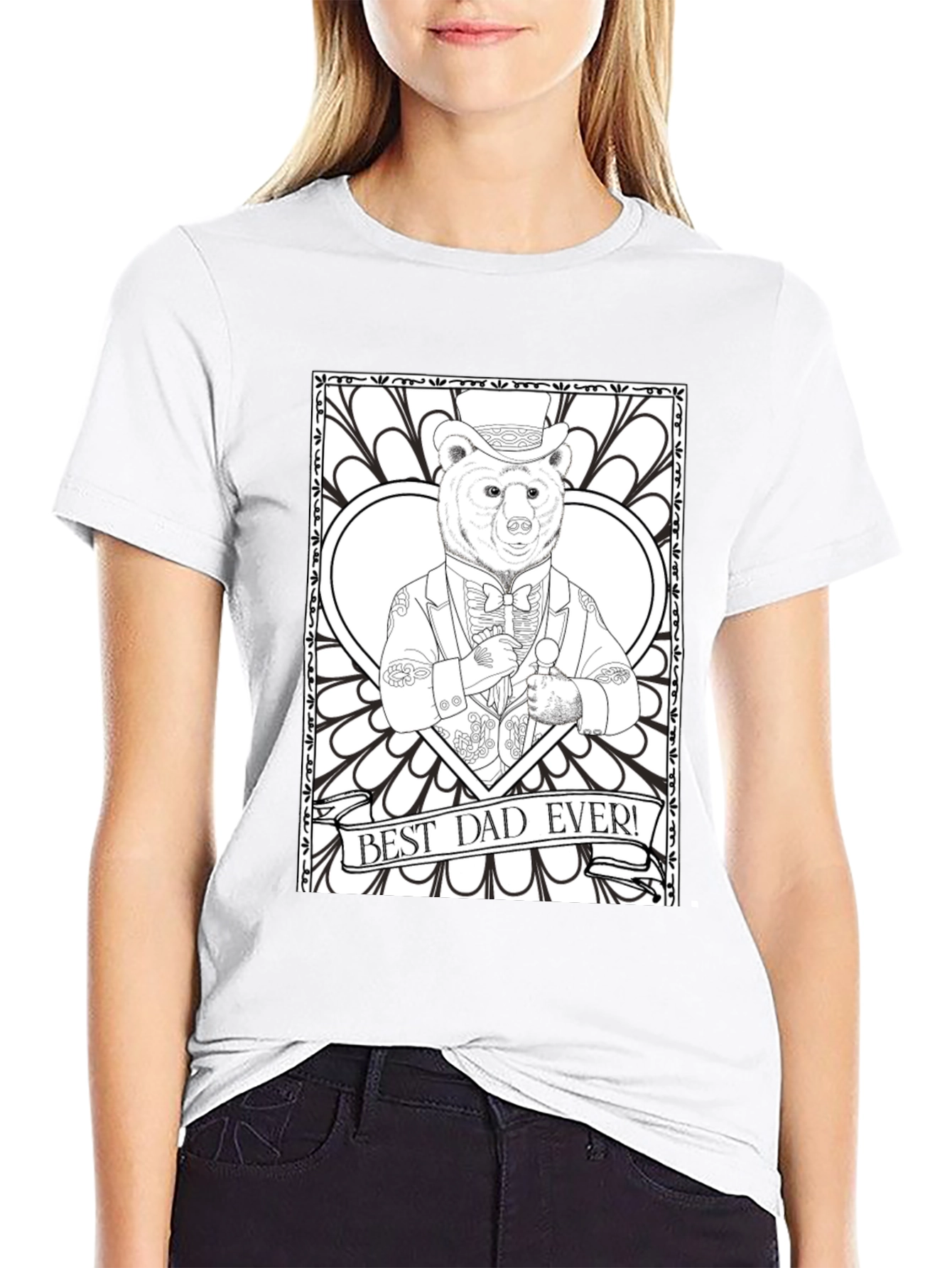 Best Dad Ever Bear Graphic T-Shirt