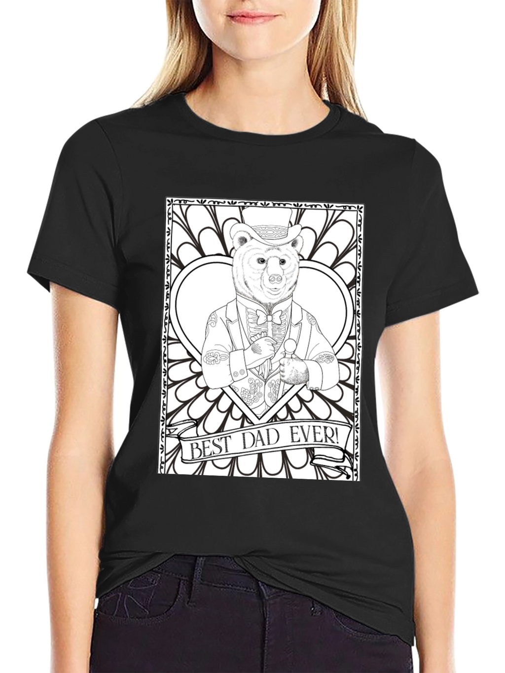 Best Dad Ever Bear Graphic T-Shirt