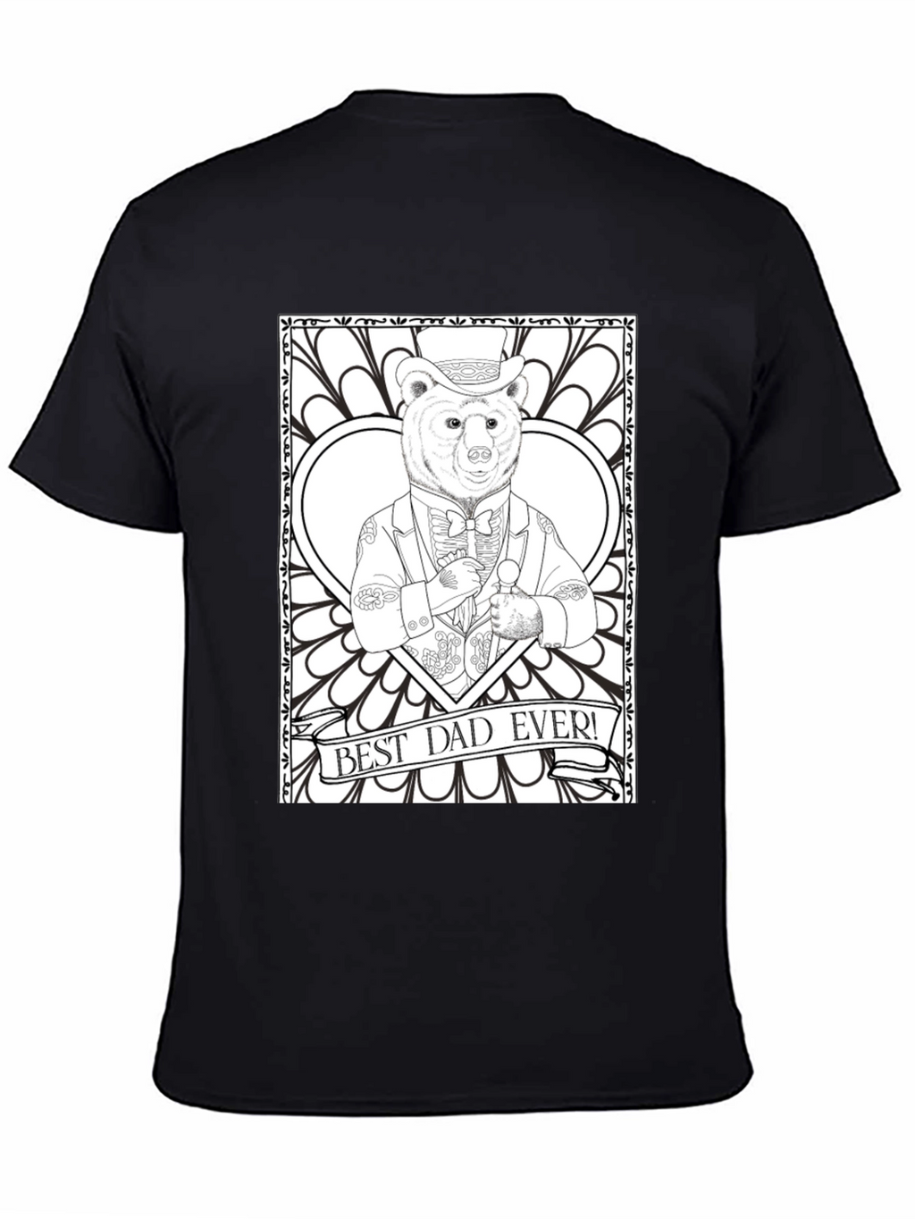 Best Dad Ever Bear Graphic T-Shirt