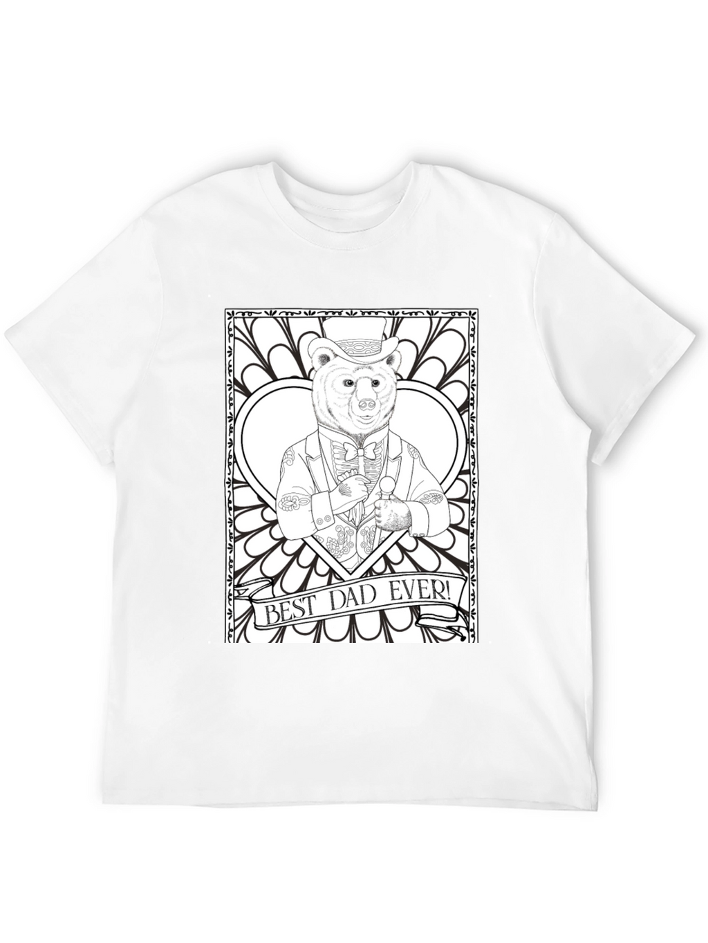 Best Dad Ever Bear Graphic T-Shirt