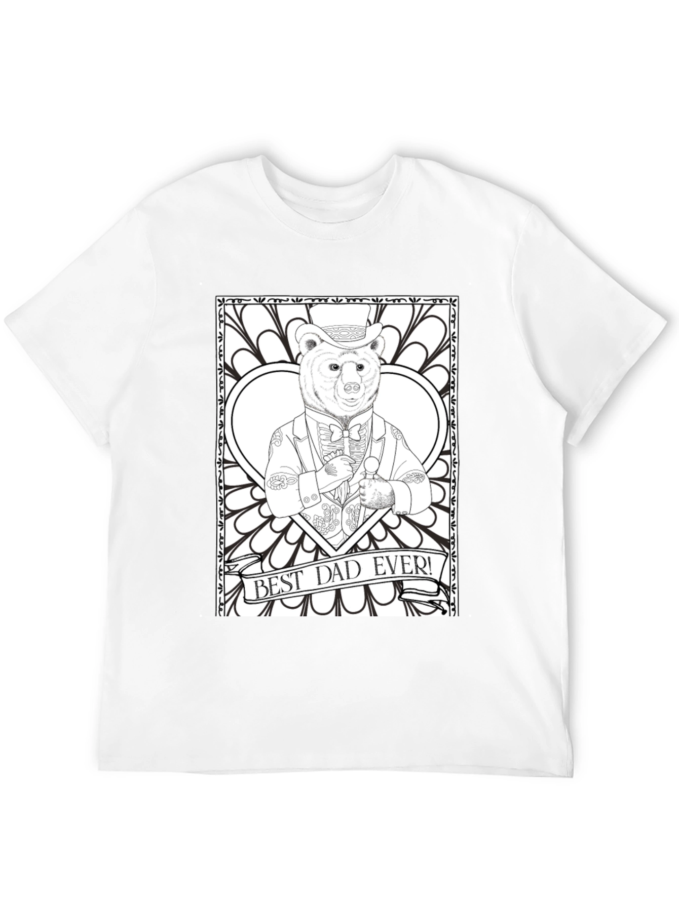 Best Dad Ever Bear Graphic T-Shirt