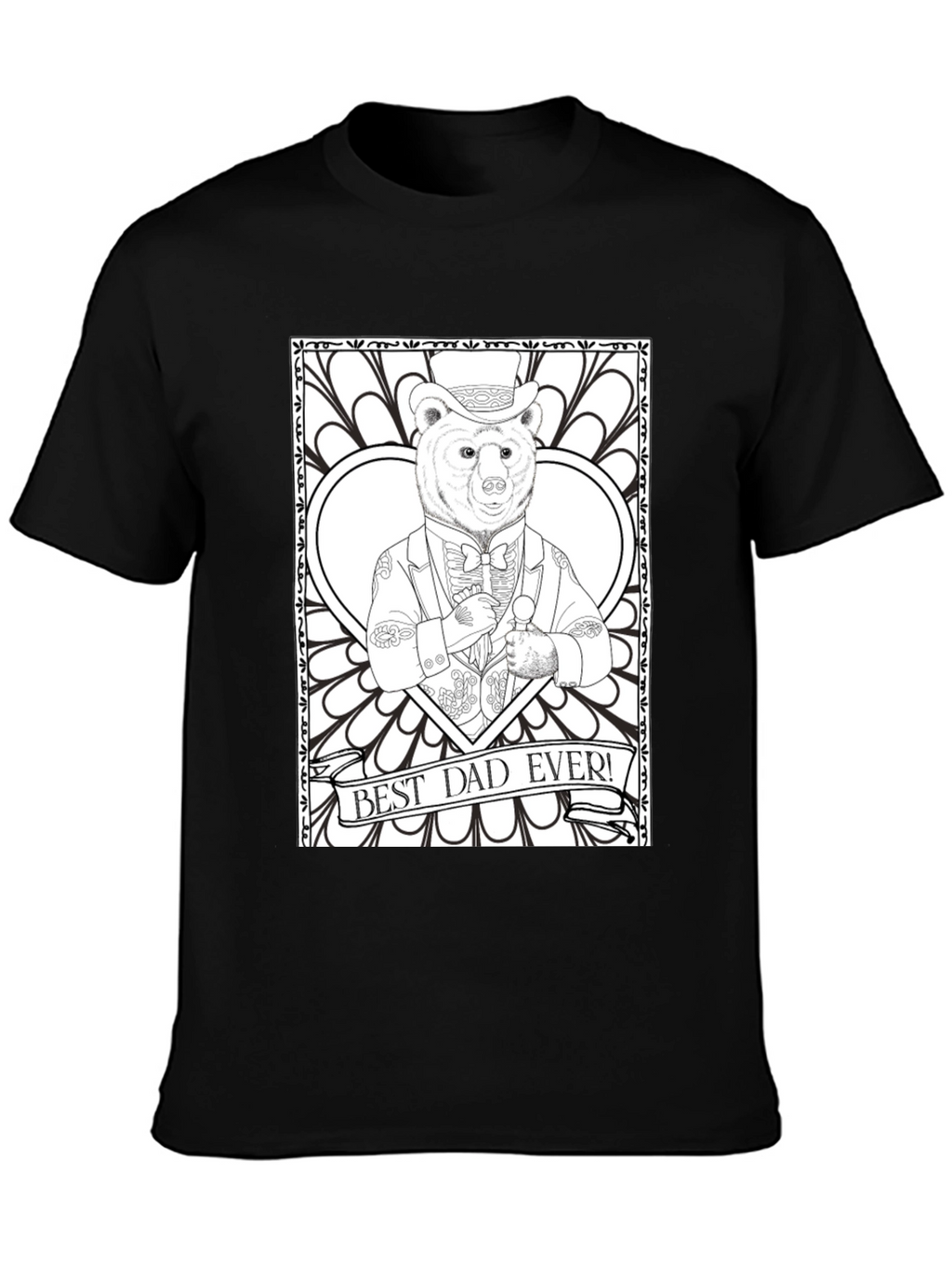 Best Dad Ever Bear Graphic T-Shirt