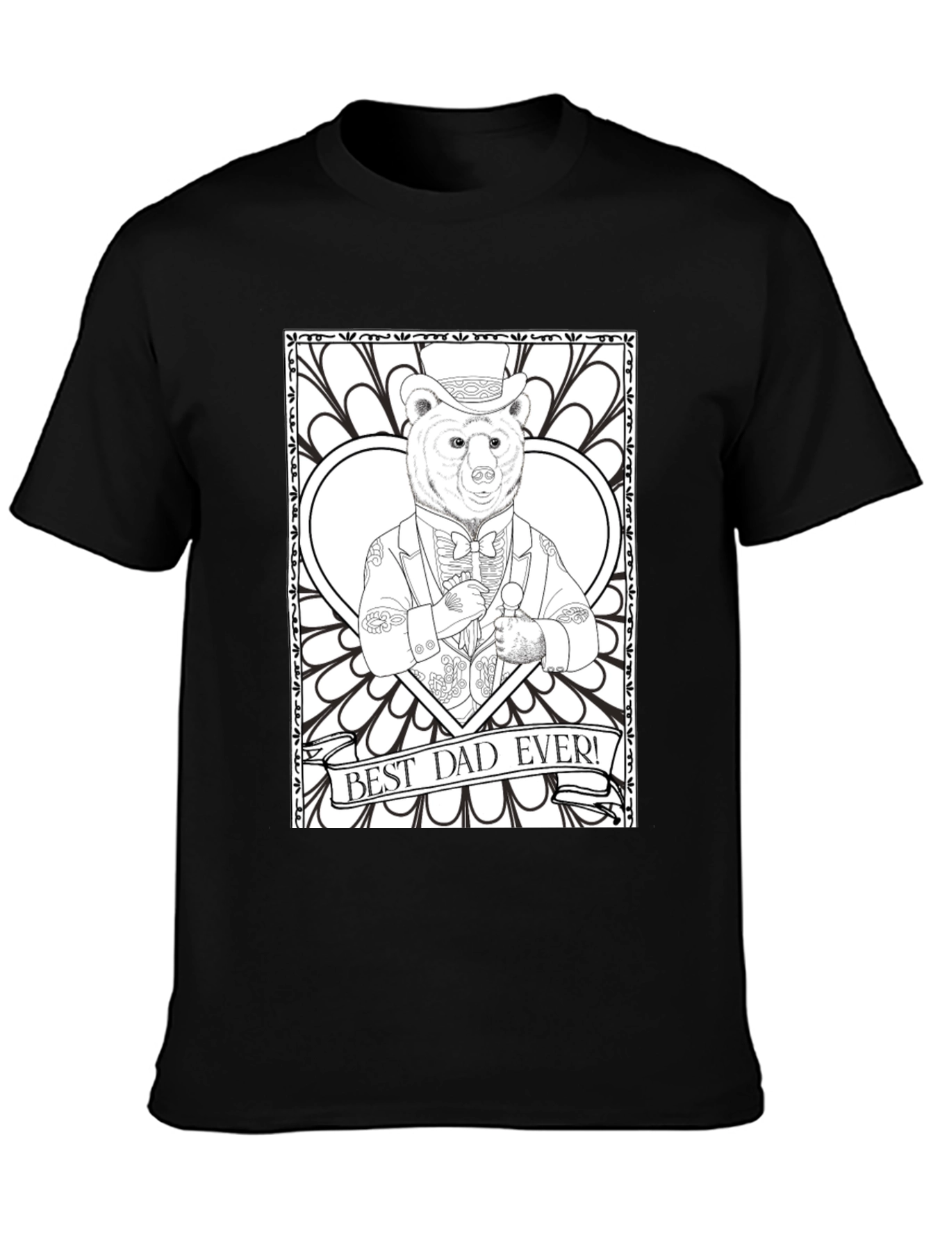 Best Dad Ever Bear Graphic T-Shirt