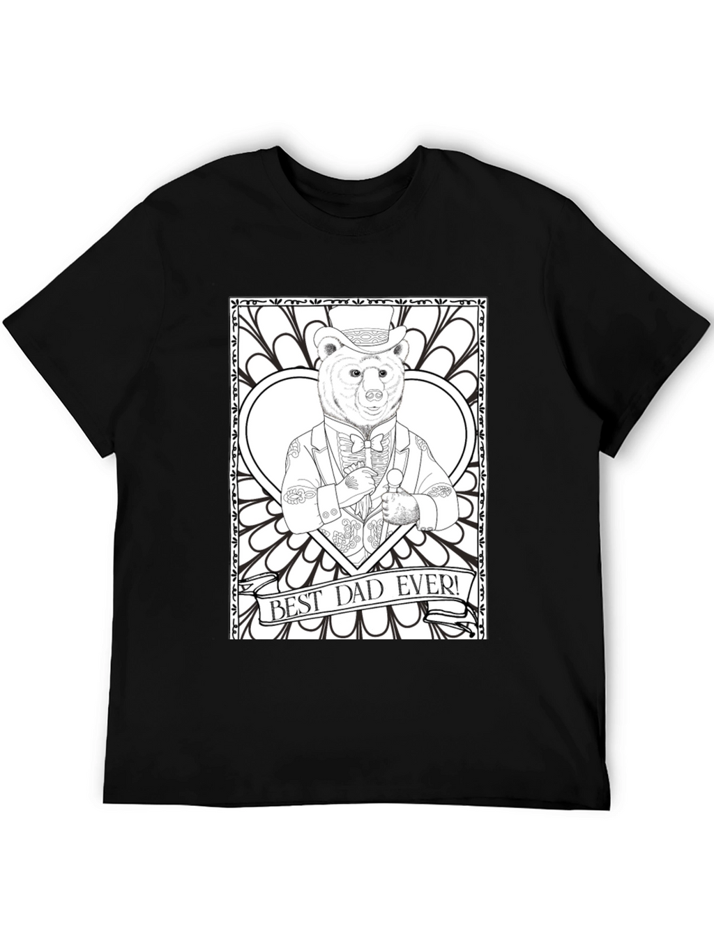 Best Dad Ever Bear Graphic T-Shirt