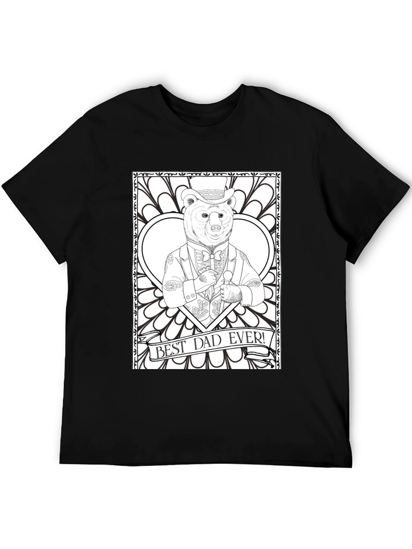 Best Dad Ever Bear Graphic T-Shirt