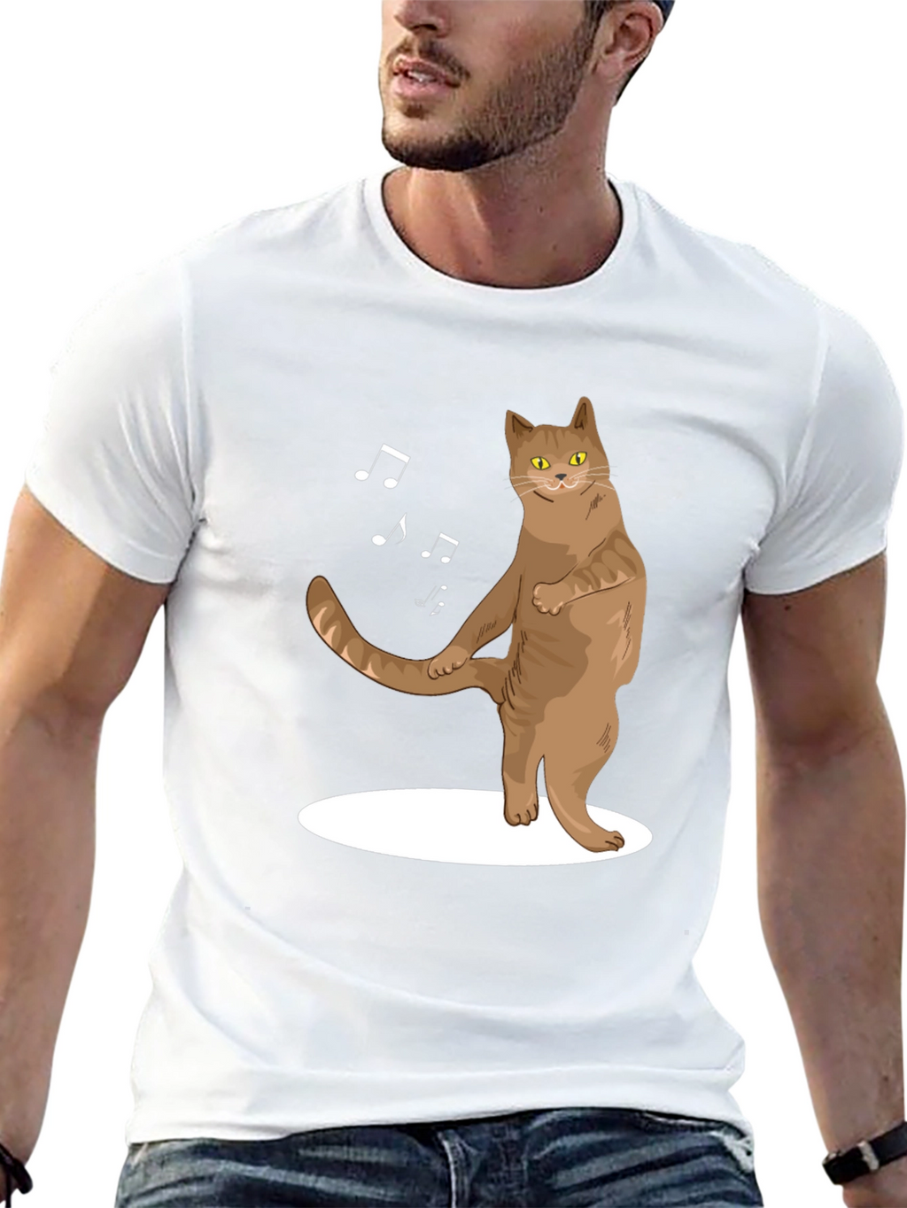 Dancing Cat T-Shirt - Funny Music Lover Tee