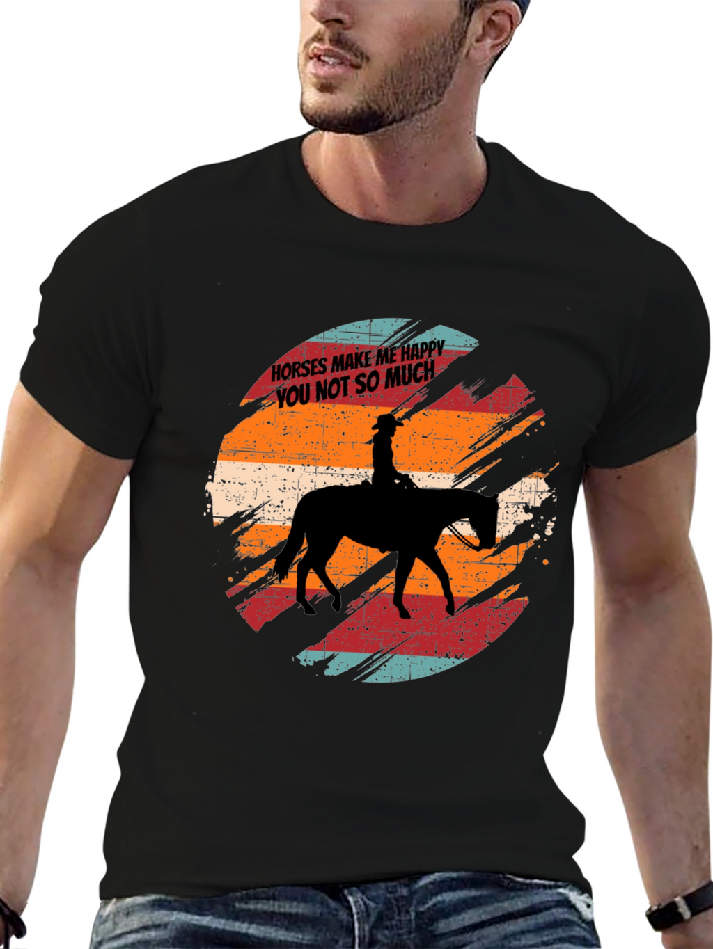 Horses Make Me Happy T-Shirt