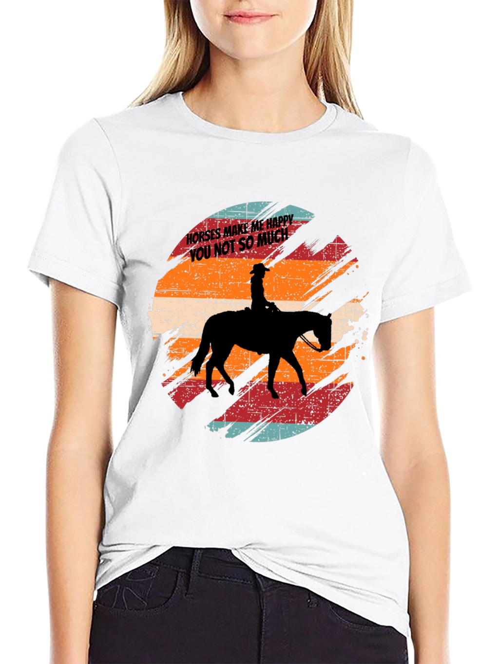 Horses Make Me Happy T-Shirt