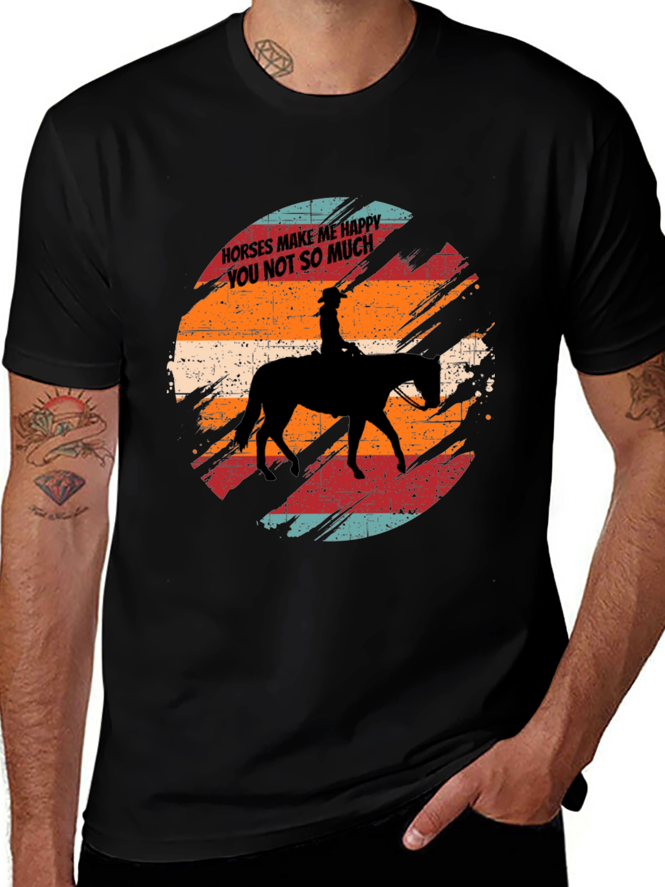 Horses Make Me Happy T-Shirt