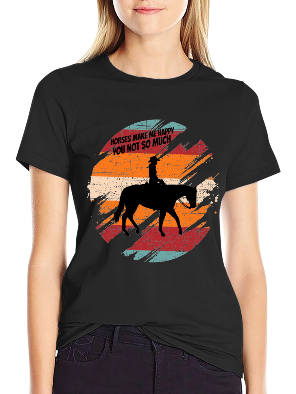 Horses Make Me Happy T-Shirt