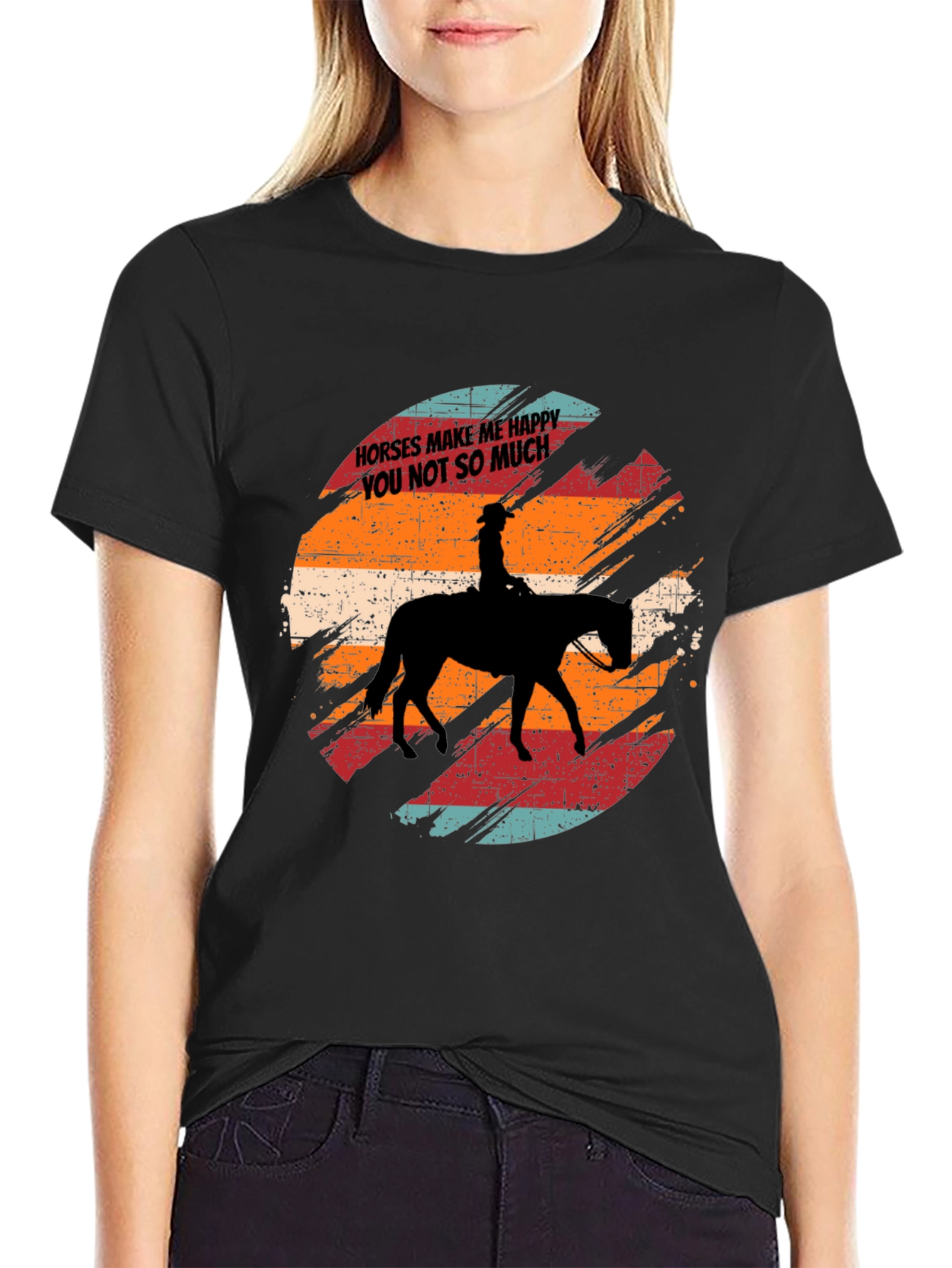 Horses Make Me Happy T-Shirt
