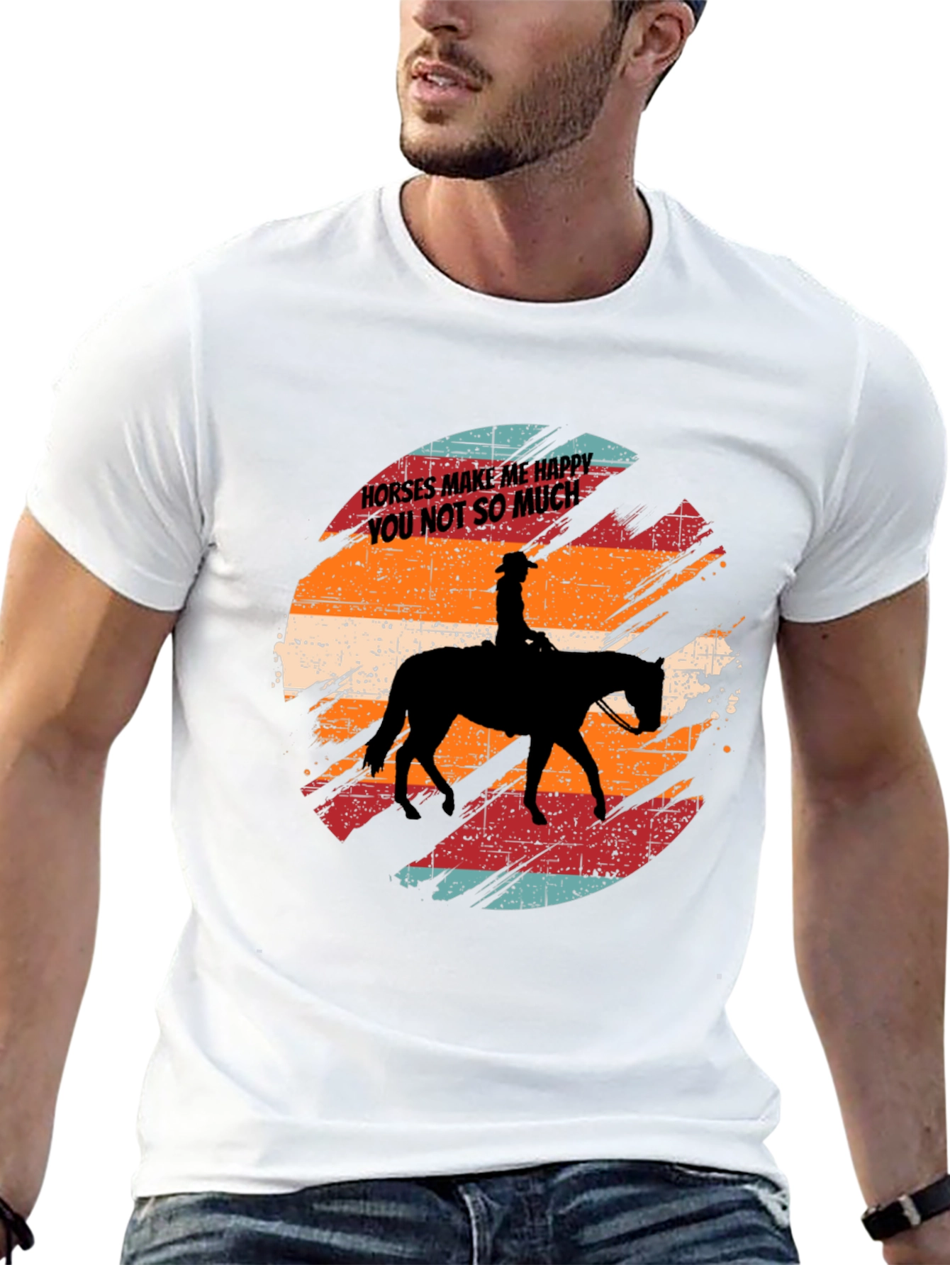 Horses Make Me Happy T-Shirt