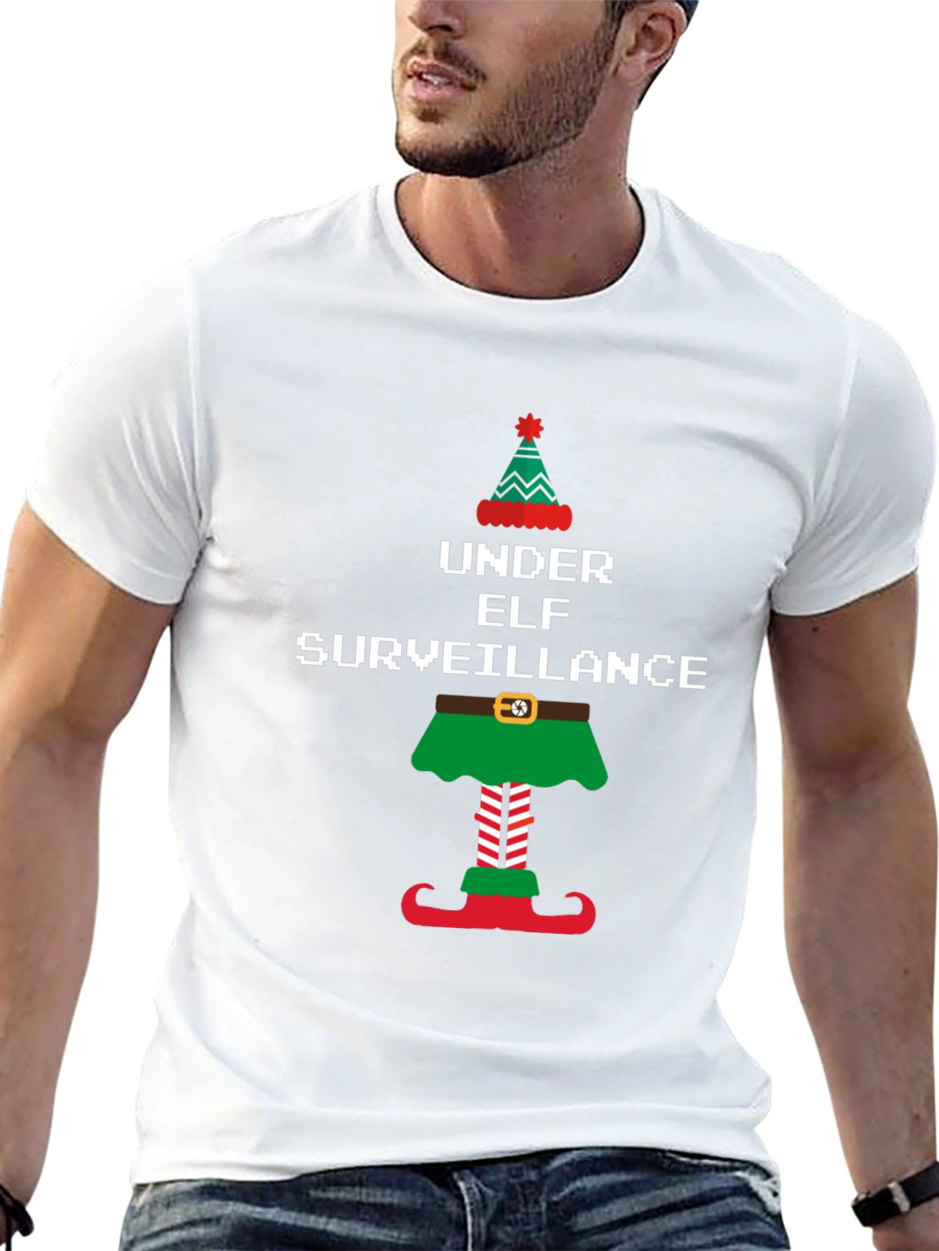 Under Elf Surveillance Christmas T-Shirt