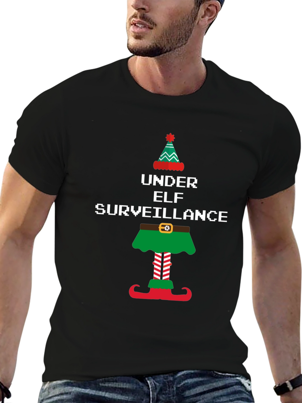 Under Elf Surveillance Christmas T-Shirt