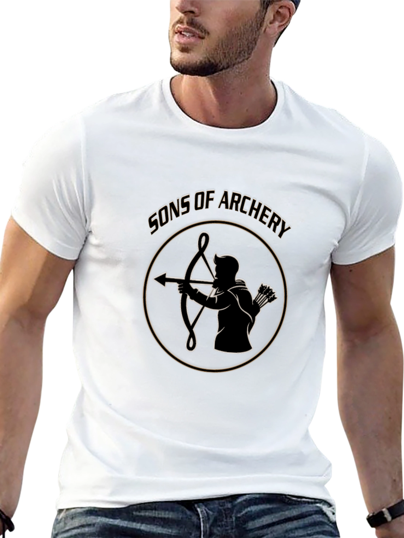 Sons of Archery Graphic Tee - Black Cotton T-Shirt