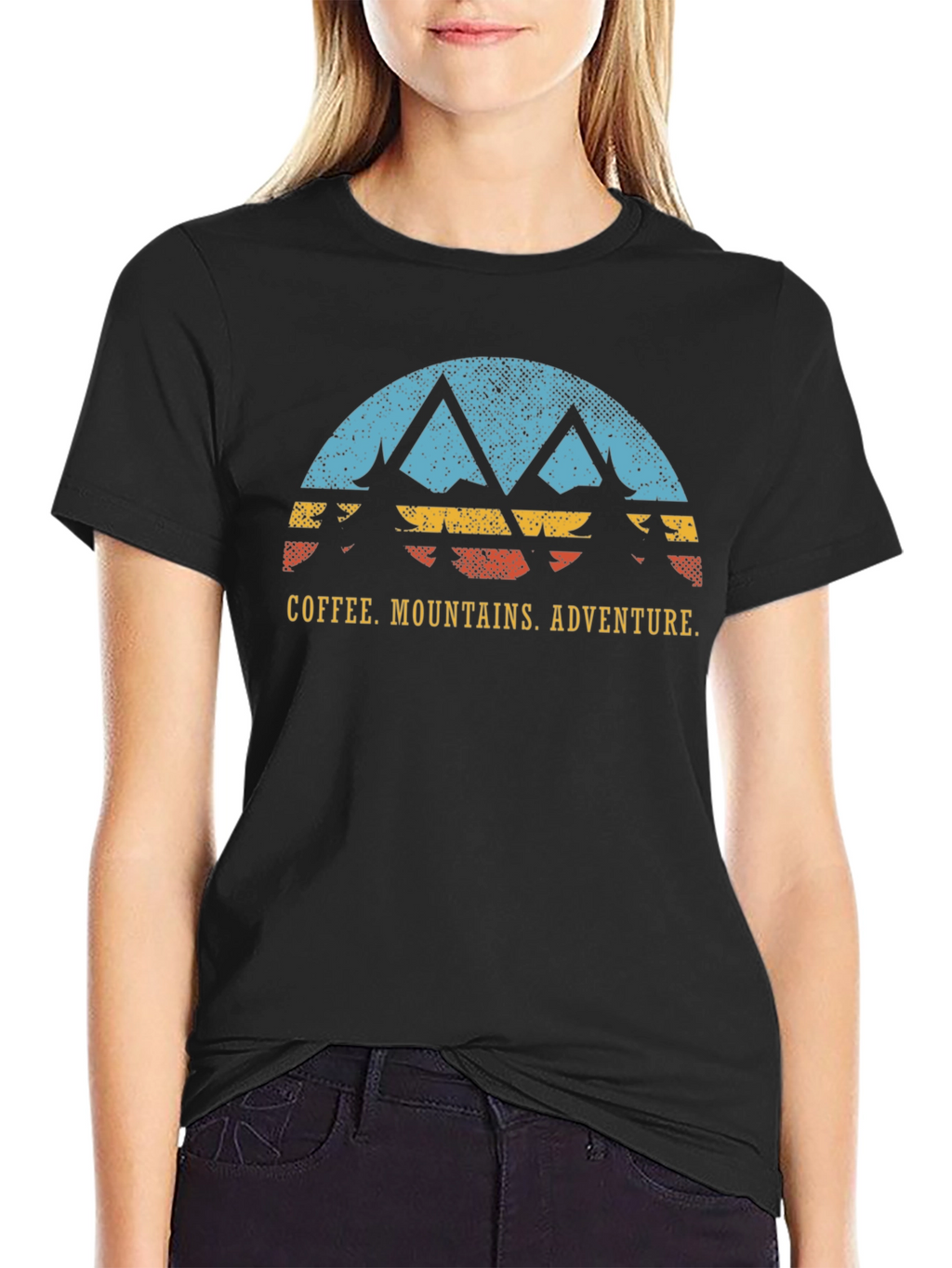 Coffee Mountains Adventure Black T-Shirt
