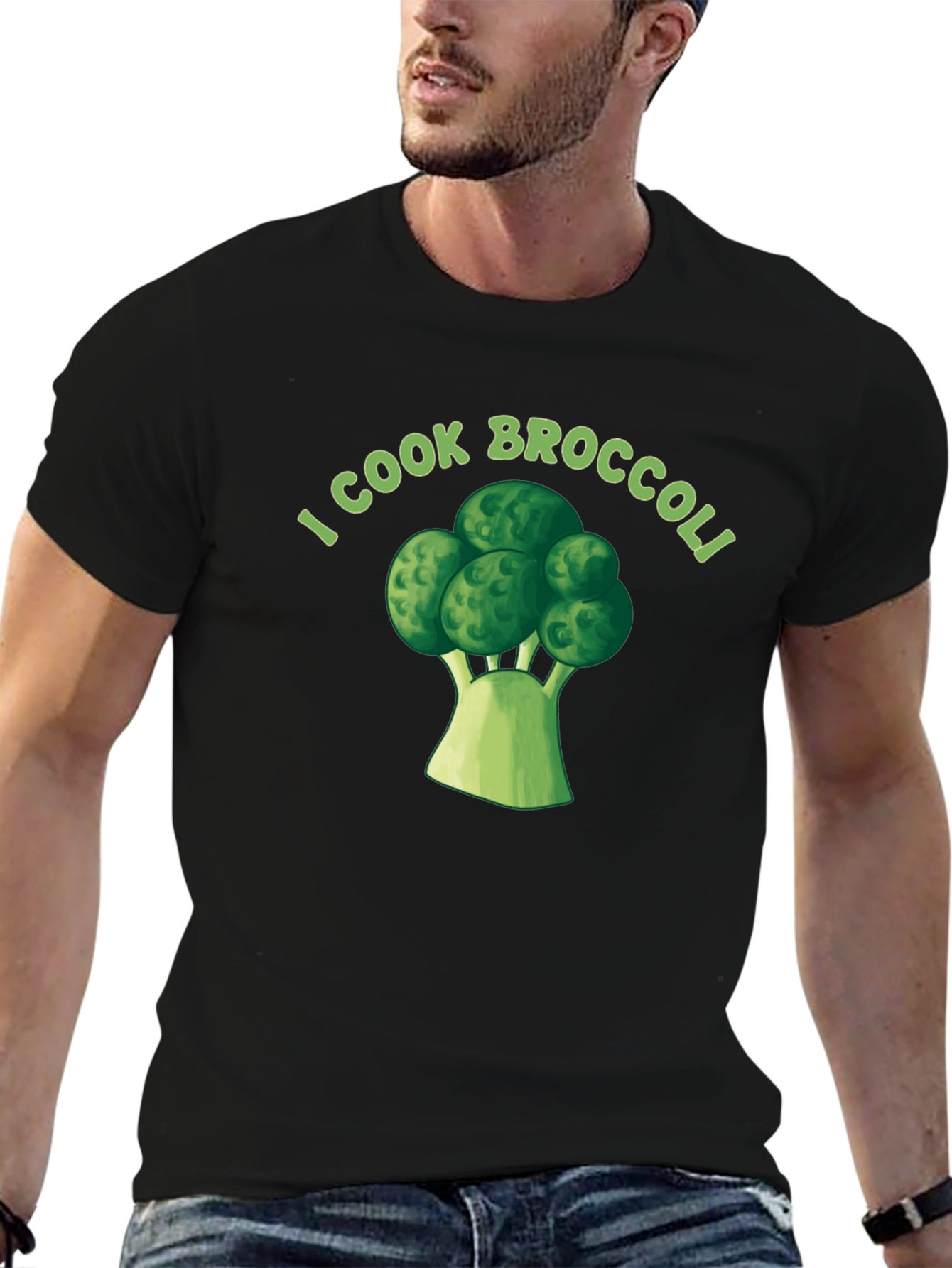 I Cook Broccoli T-Shirt - Funny Chef Tee
