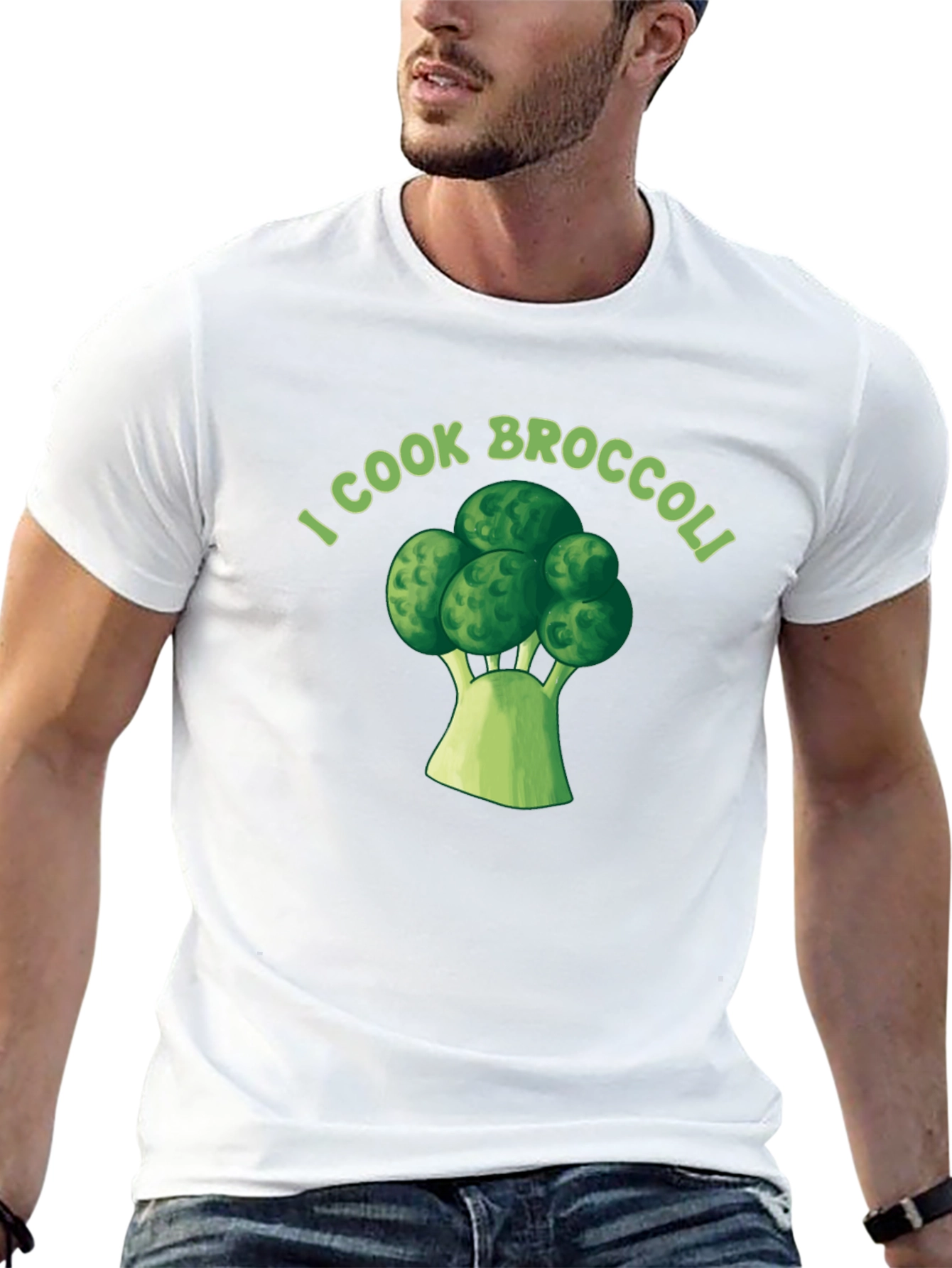 I Cook Broccoli T-Shirt - Funny Chef Tee