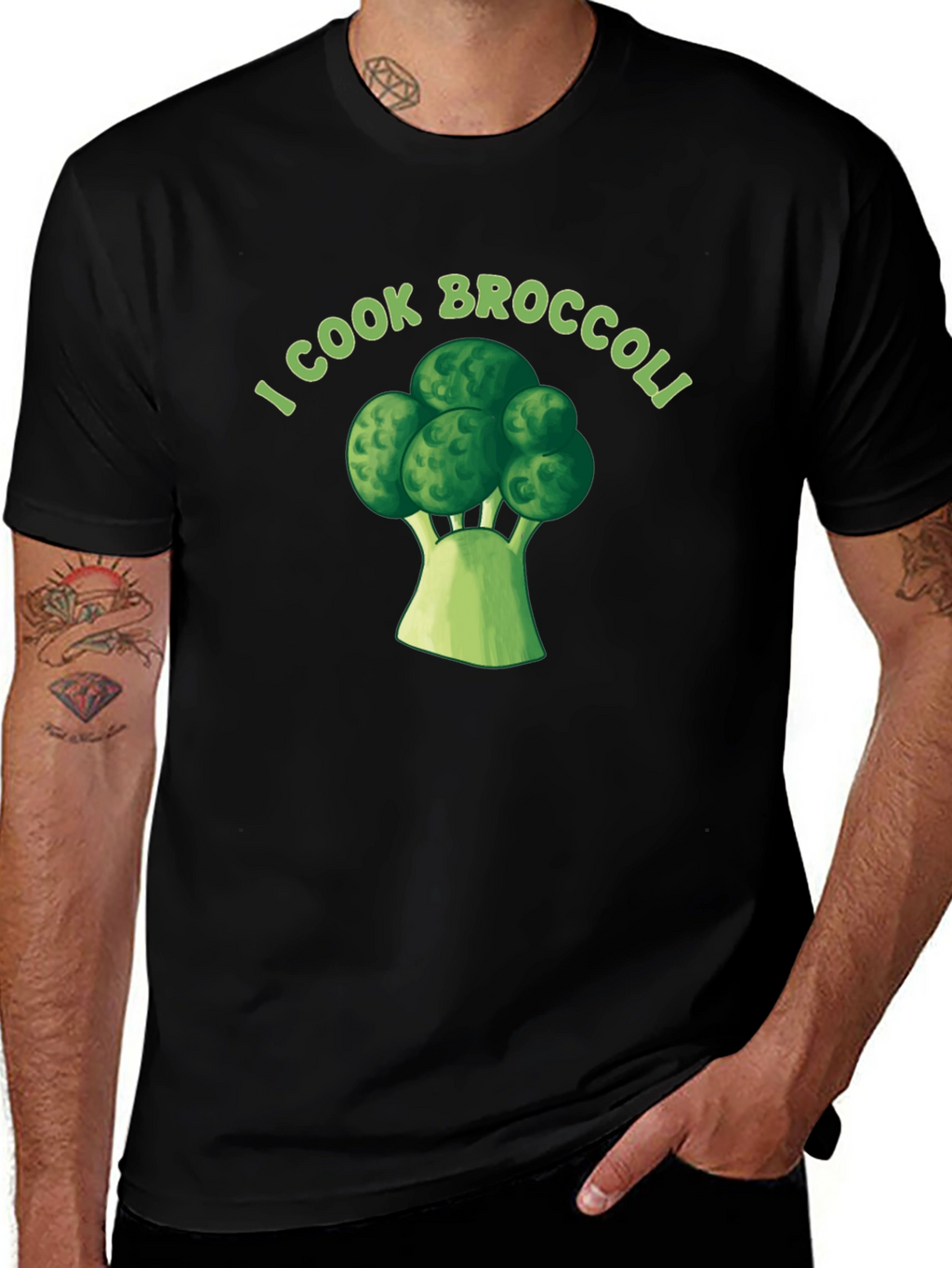 I Cook Broccoli T-Shirt - Funny Chef Tee