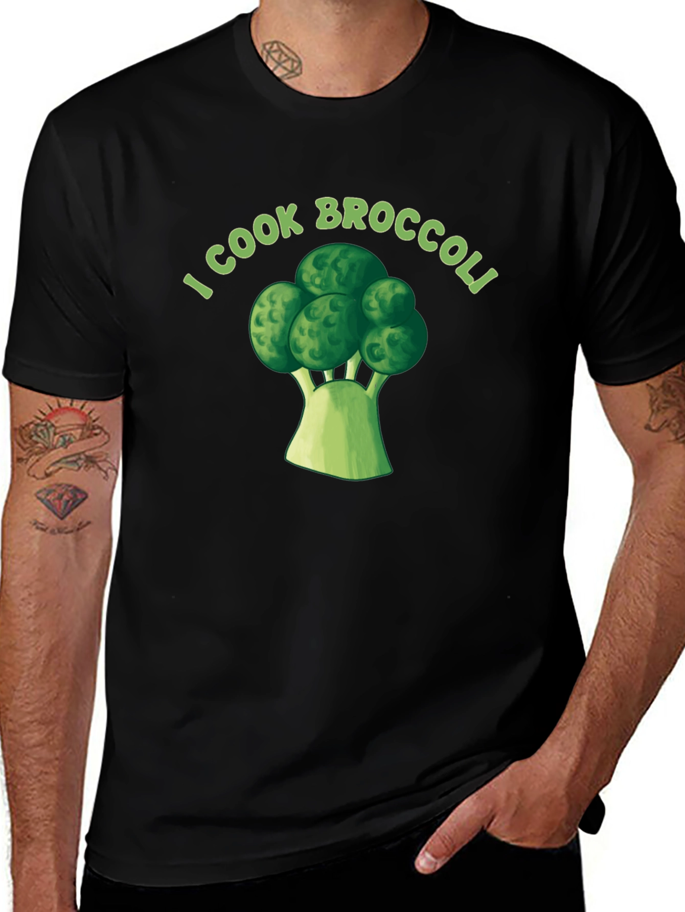 I Cook Broccoli T-Shirt - Funny Chef Tee