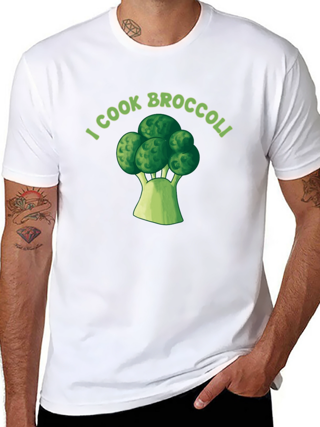 I Cook Broccoli T-Shirt - Funny Chef Tee