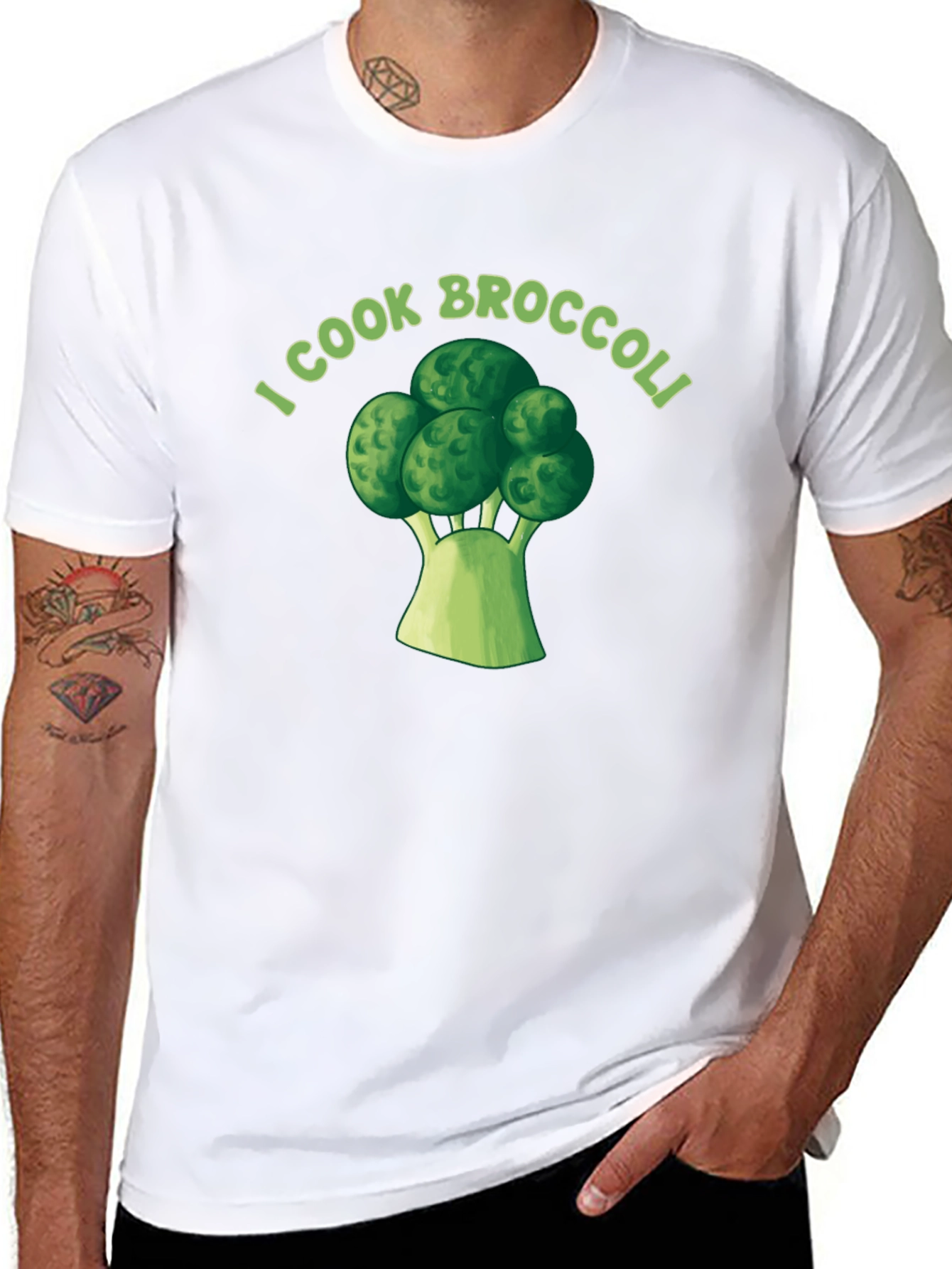 I Cook Broccoli T-Shirt - Funny Chef Tee