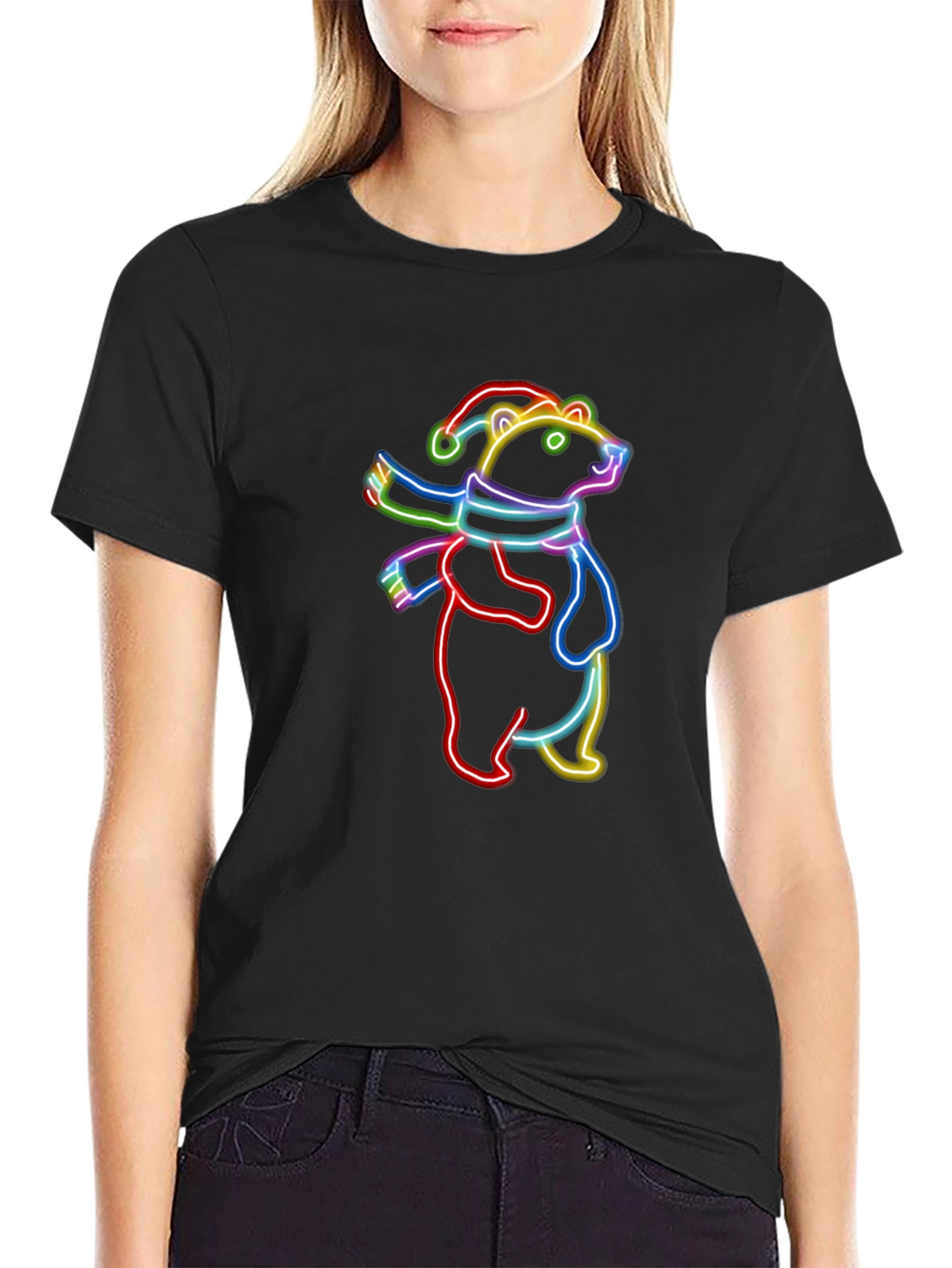 Neon Christmas Bear T-Shirt