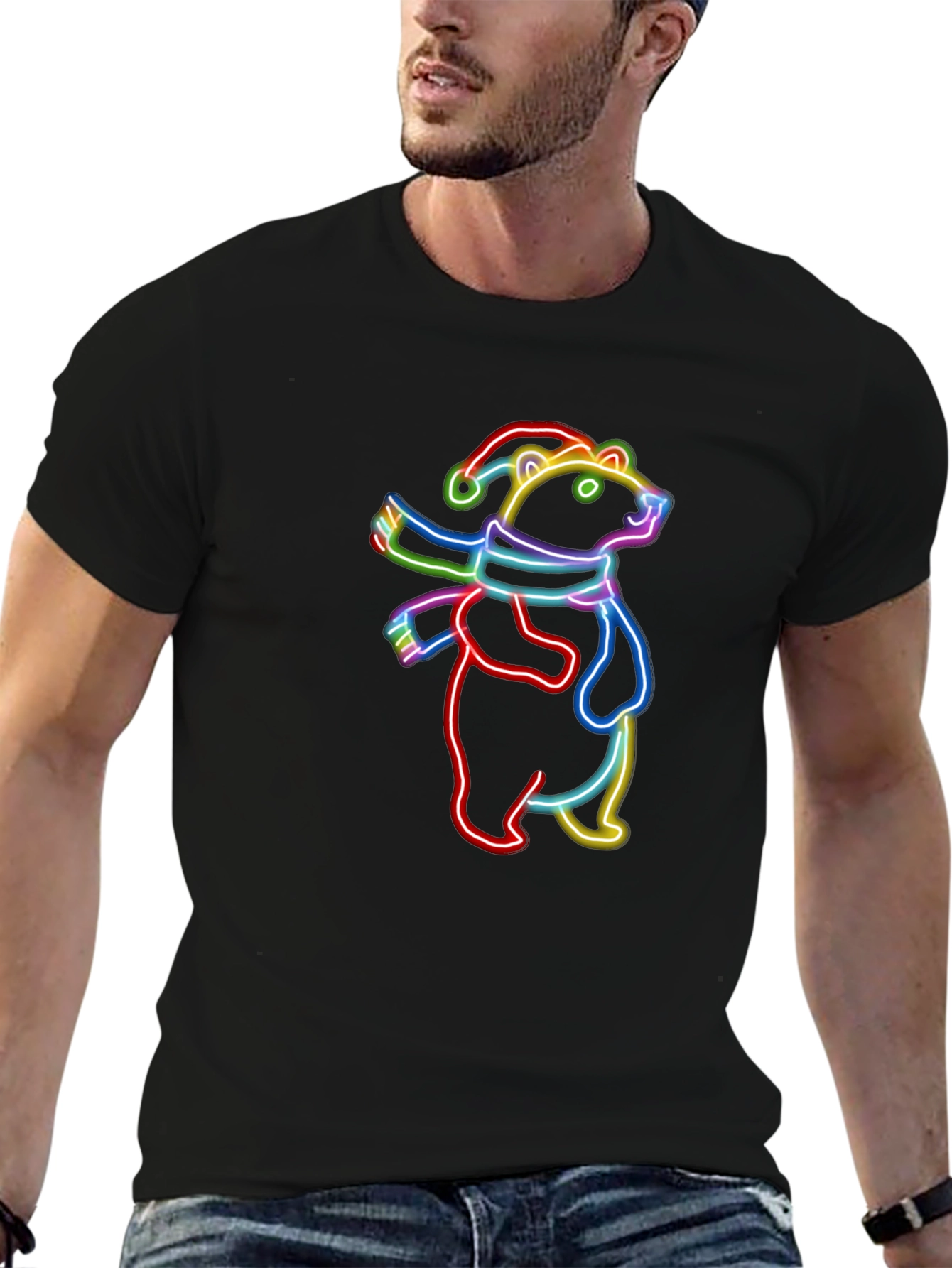 Neon Christmas Bear T-Shirt