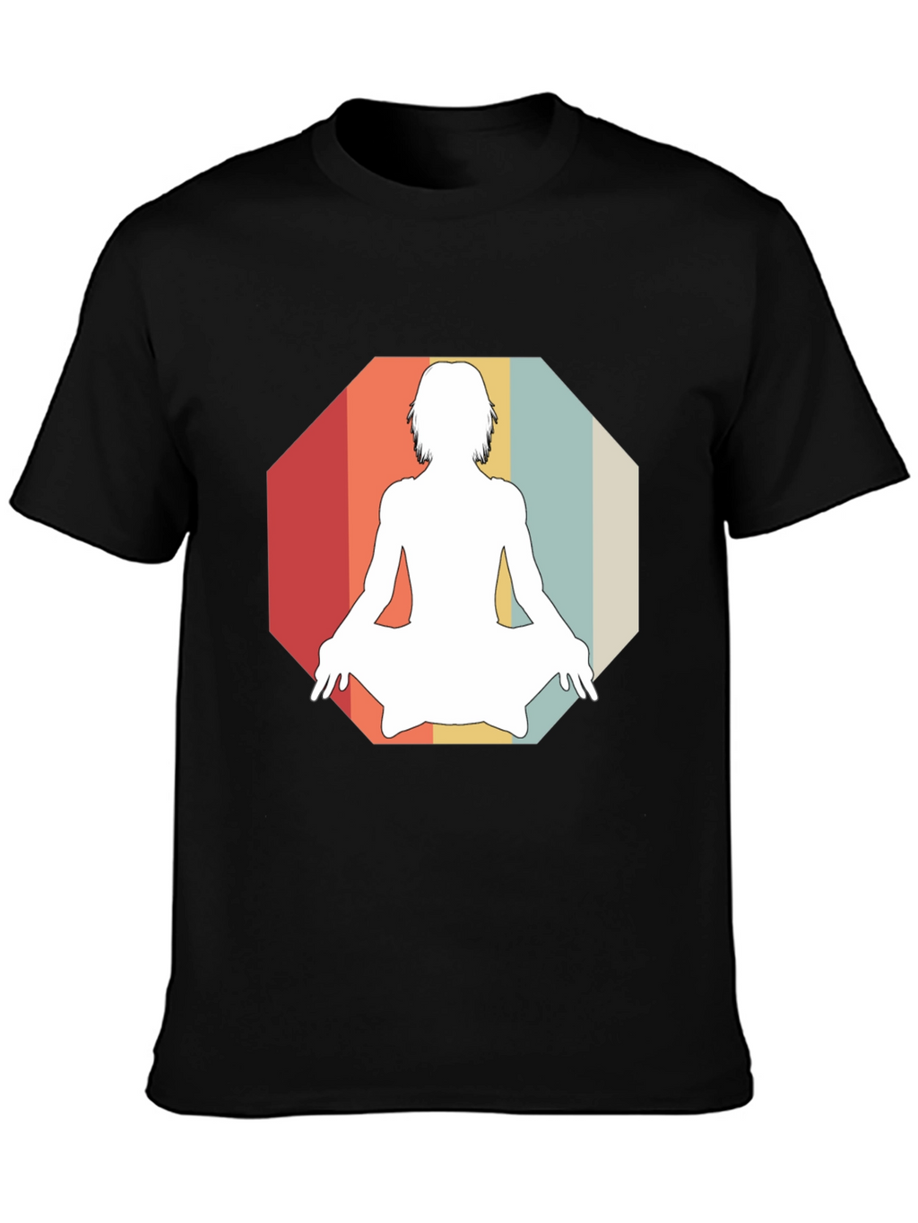 Retro Yoga Silhouette Graphic Tee
