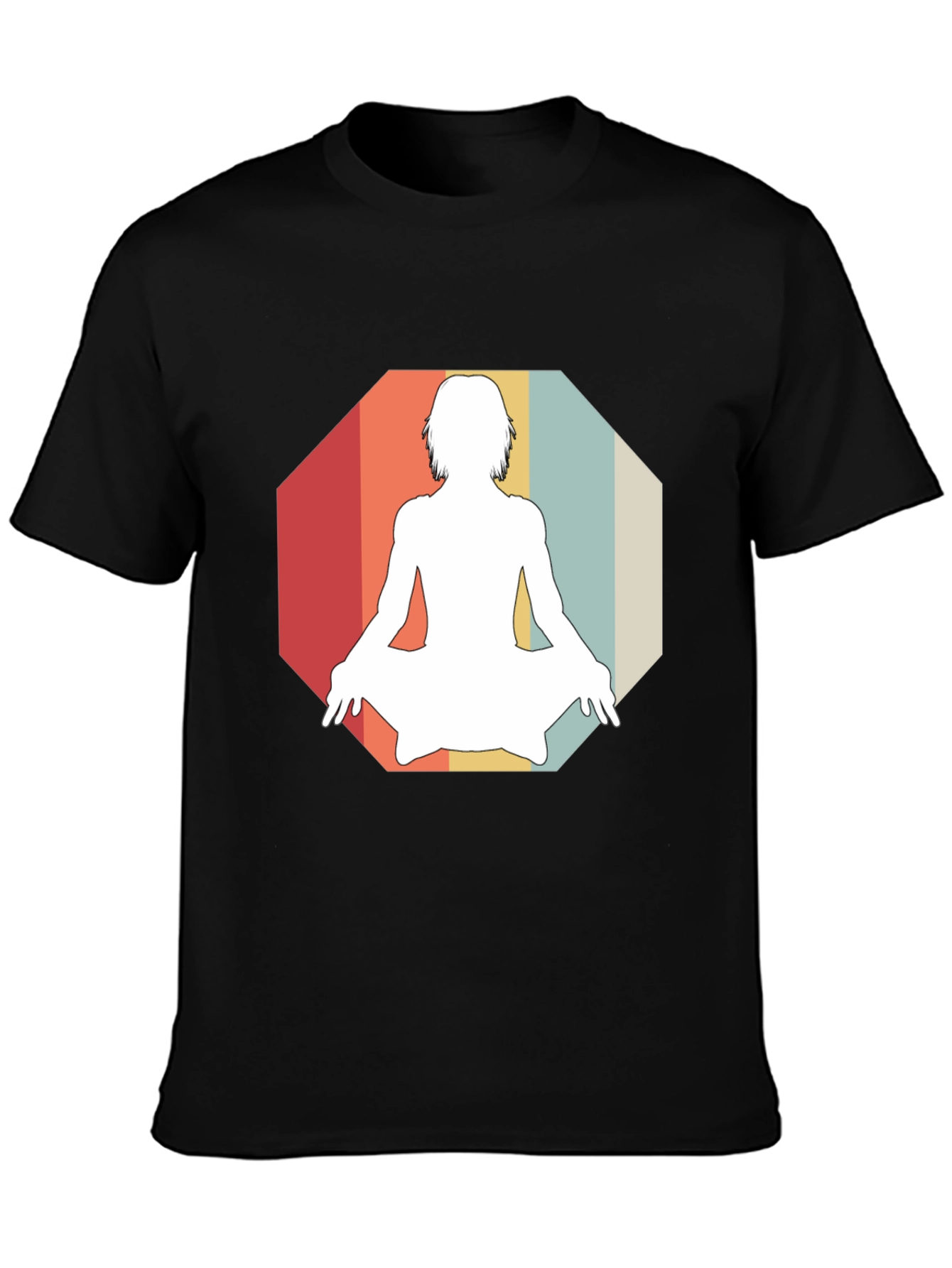 Retro Yoga Silhouette Graphic Tee