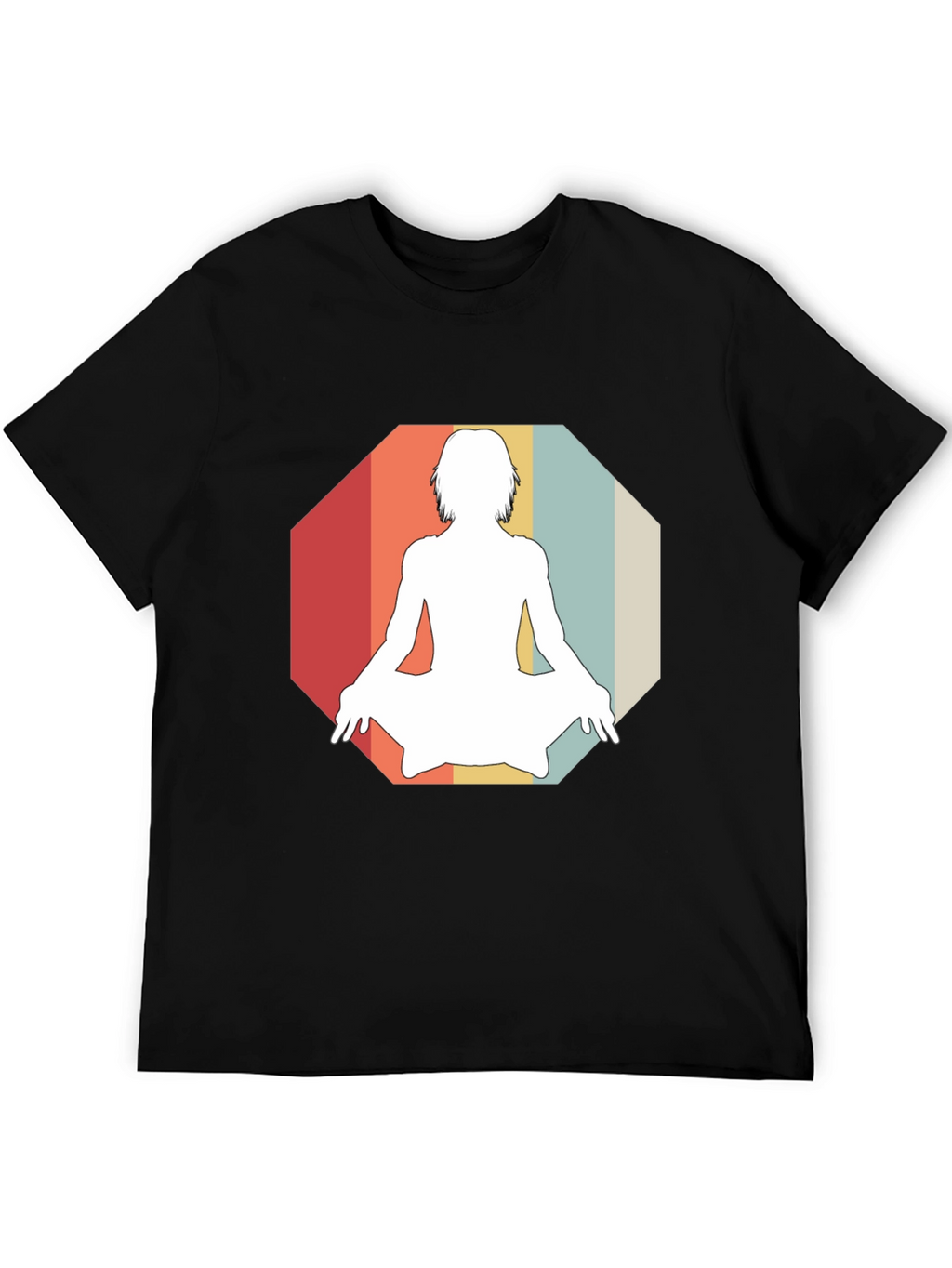 Retro Yoga Silhouette Graphic Tee