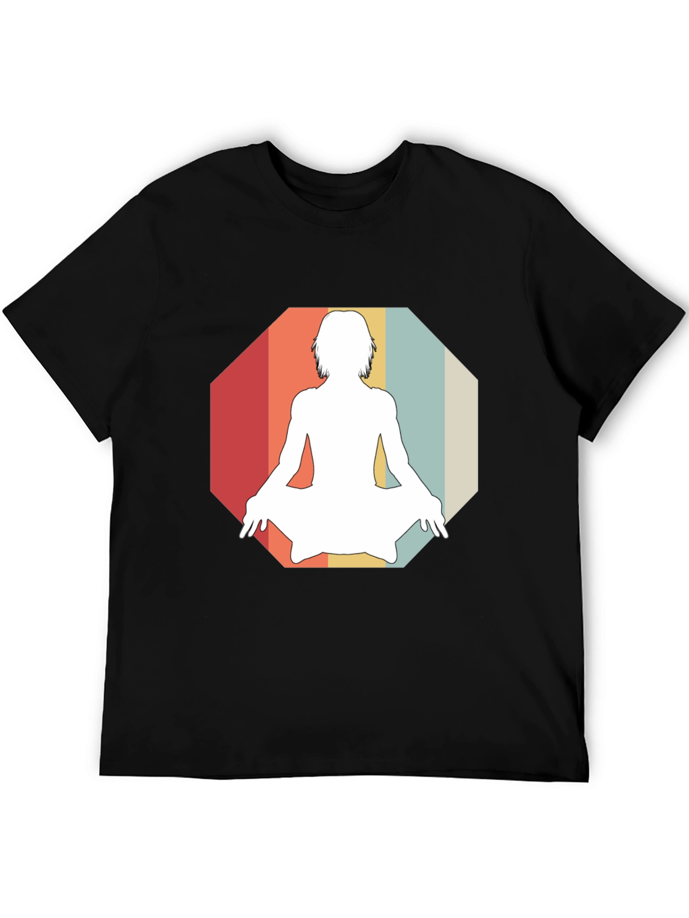 Retro Yoga Silhouette Graphic Tee