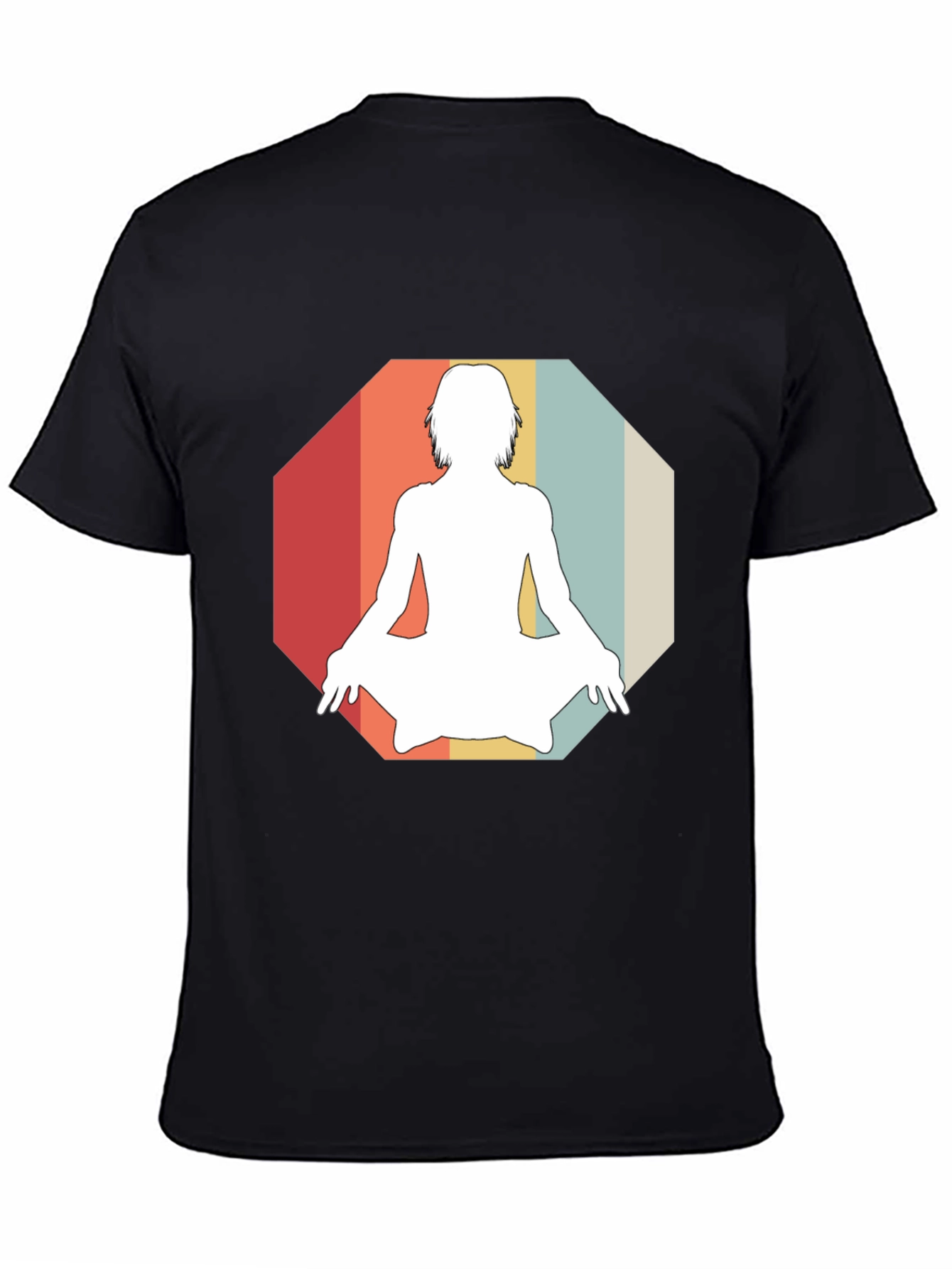 Retro Yoga Silhouette Graphic Tee