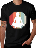 Retro Yoga Silhouette Graphic Tee