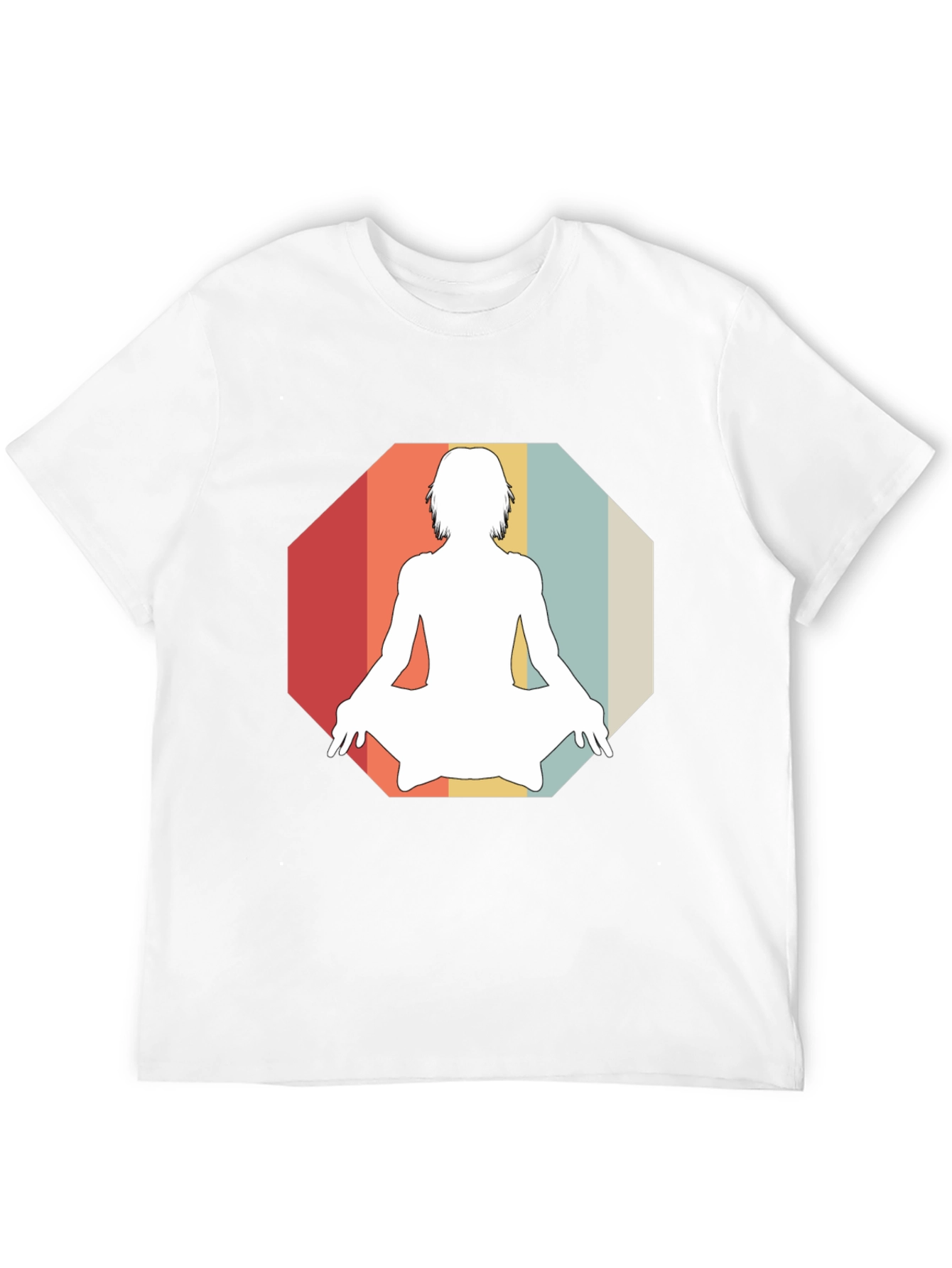 Retro Yoga Silhouette Graphic Tee