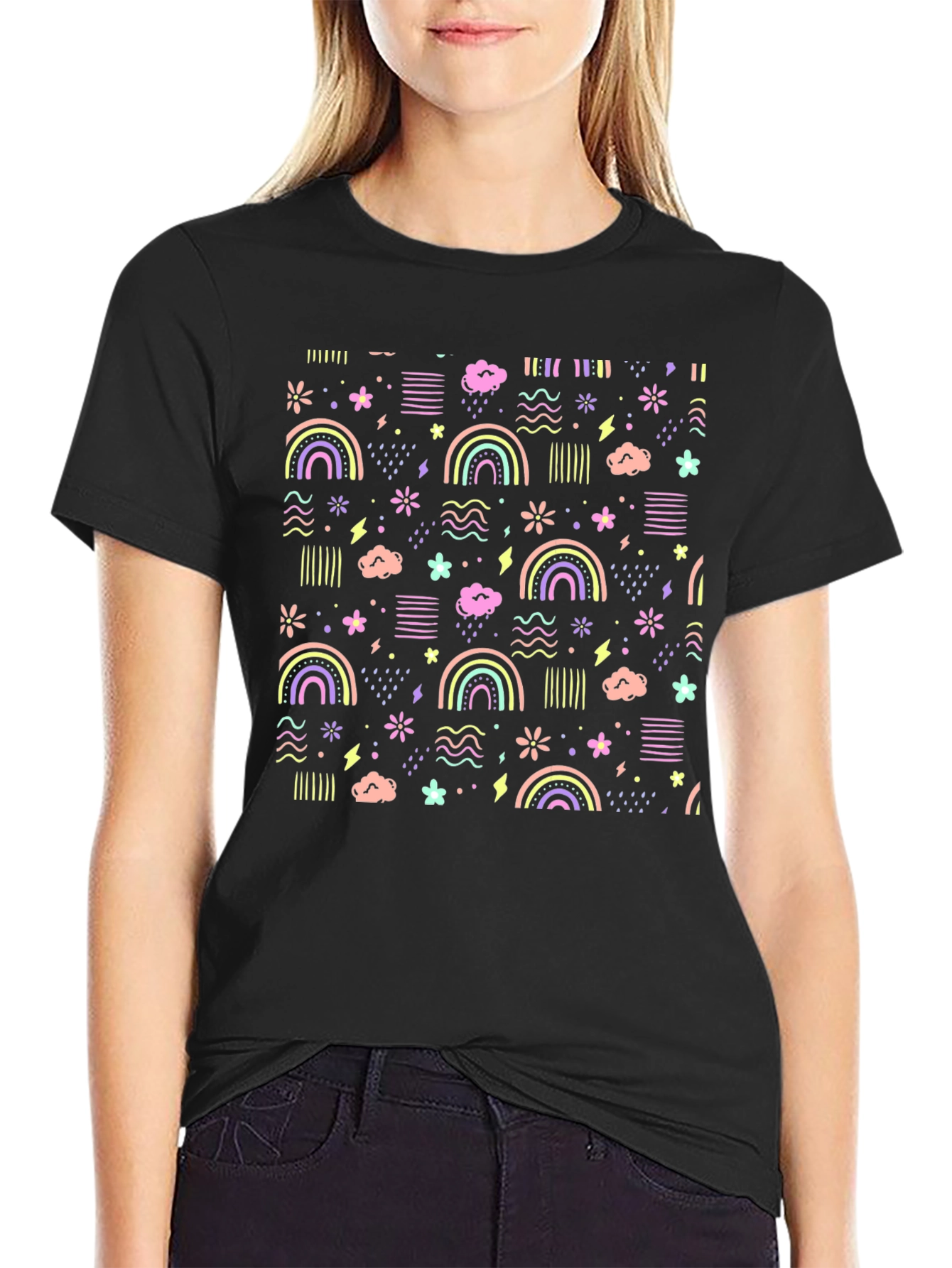 Rainbow Pastel Print Tee