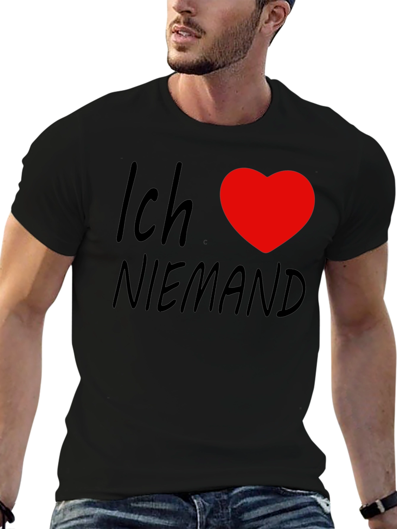 Ich Love Niemand Black T-Shirt