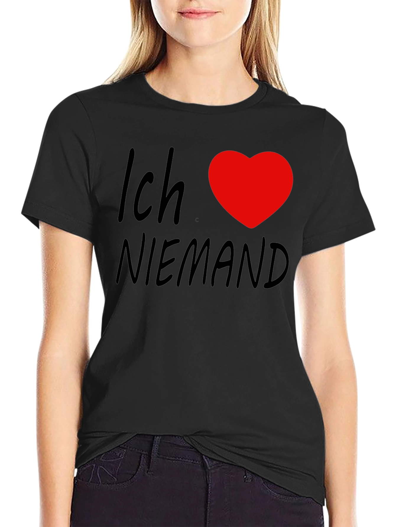 Ich Love Niemand Black T-Shirt