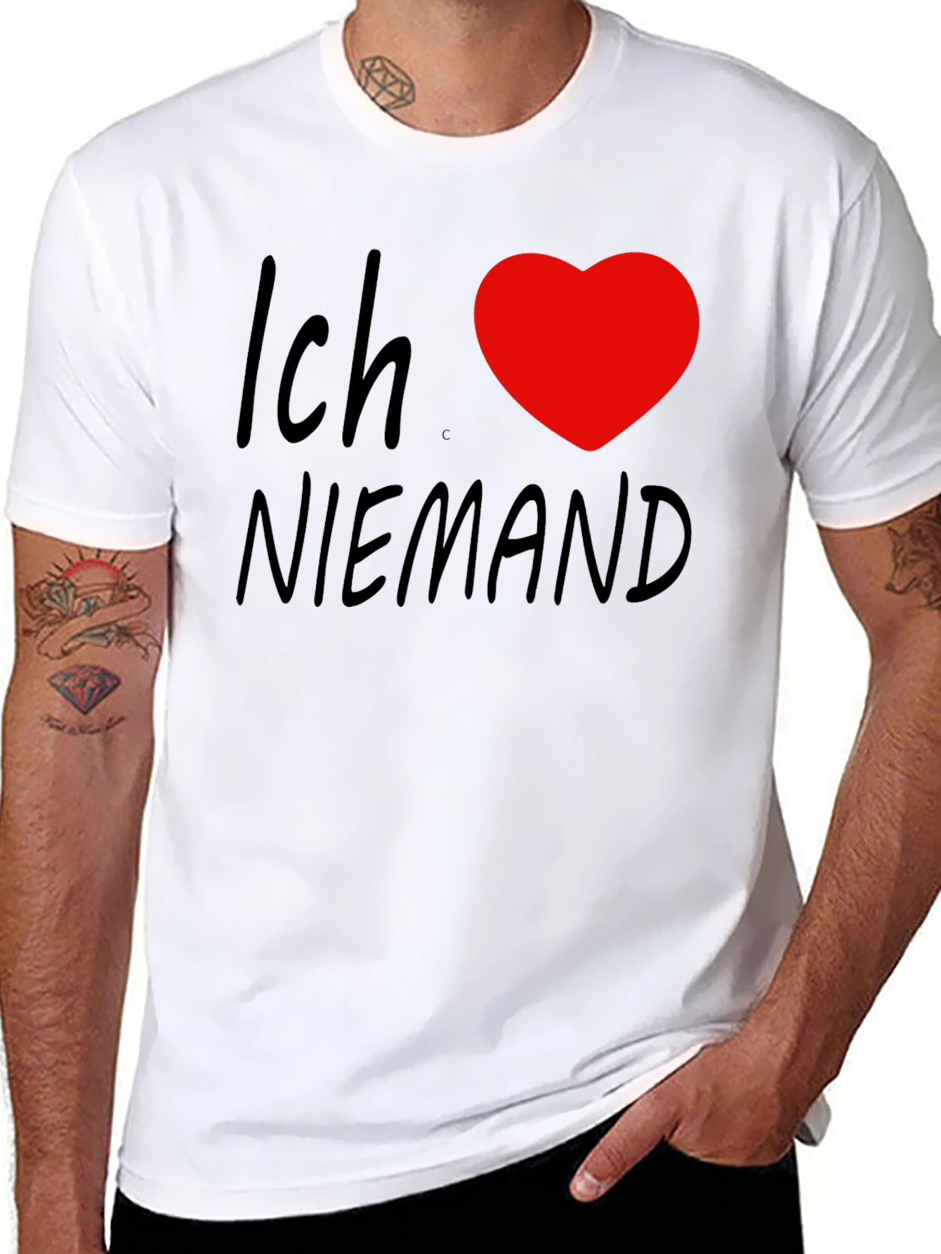 Ich Love Niemand Black T-Shirt