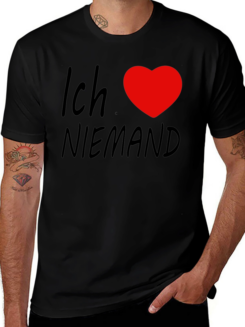 Ich Love Niemand Black T-Shirt