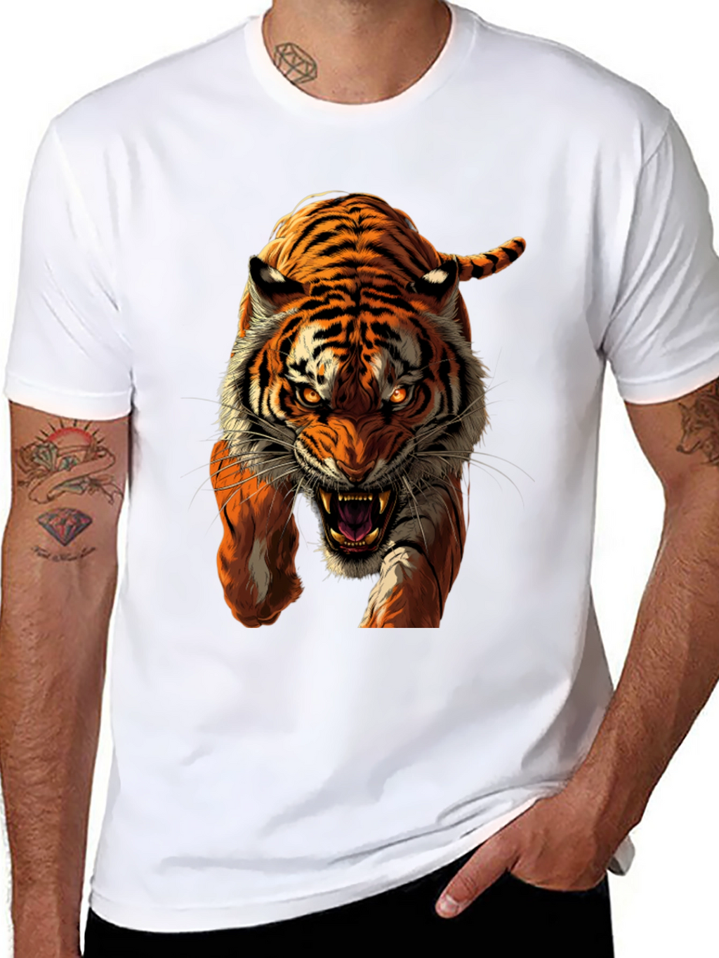 Tiger Graphic Black T-Shirt