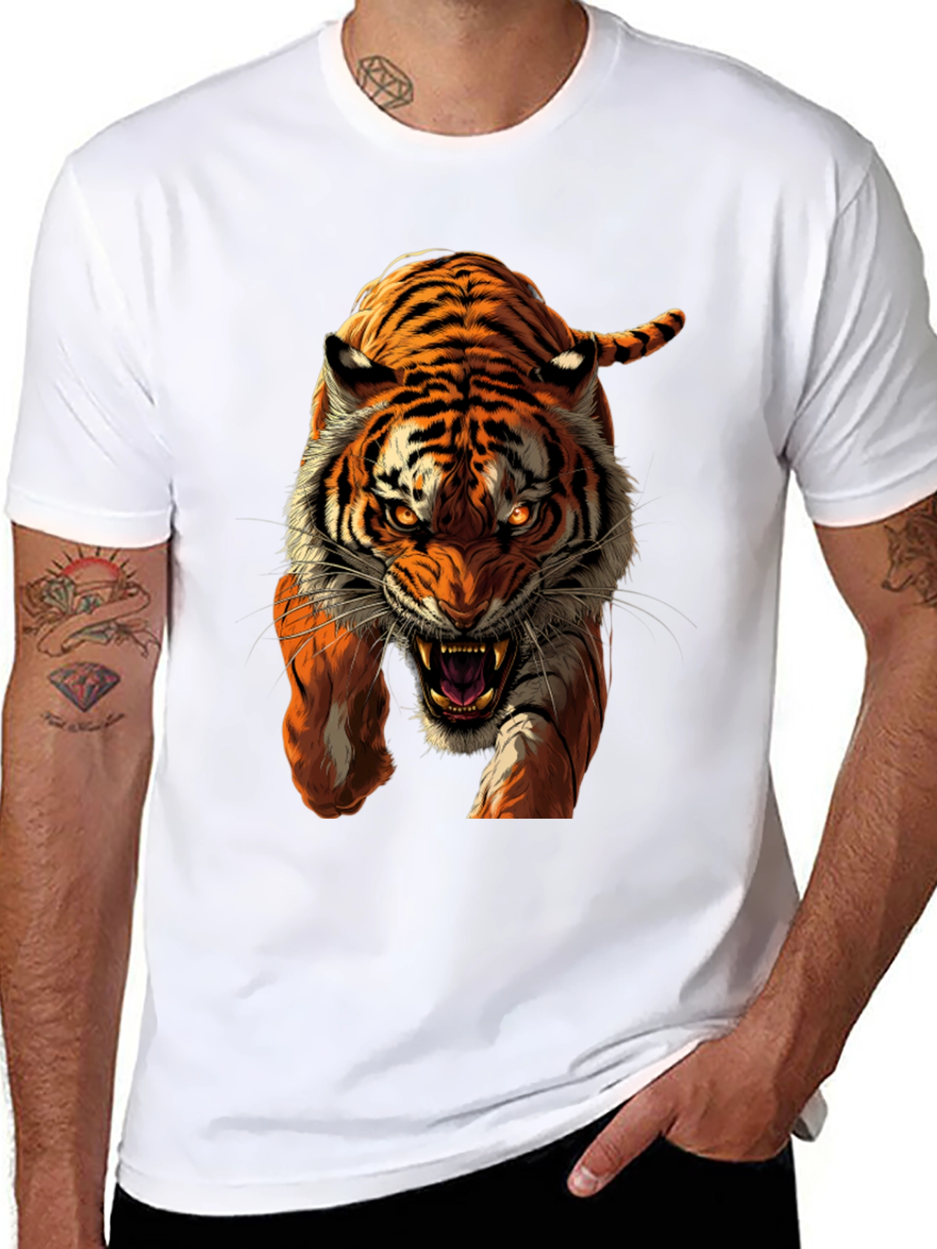 Tiger Graphic Black T-Shirt