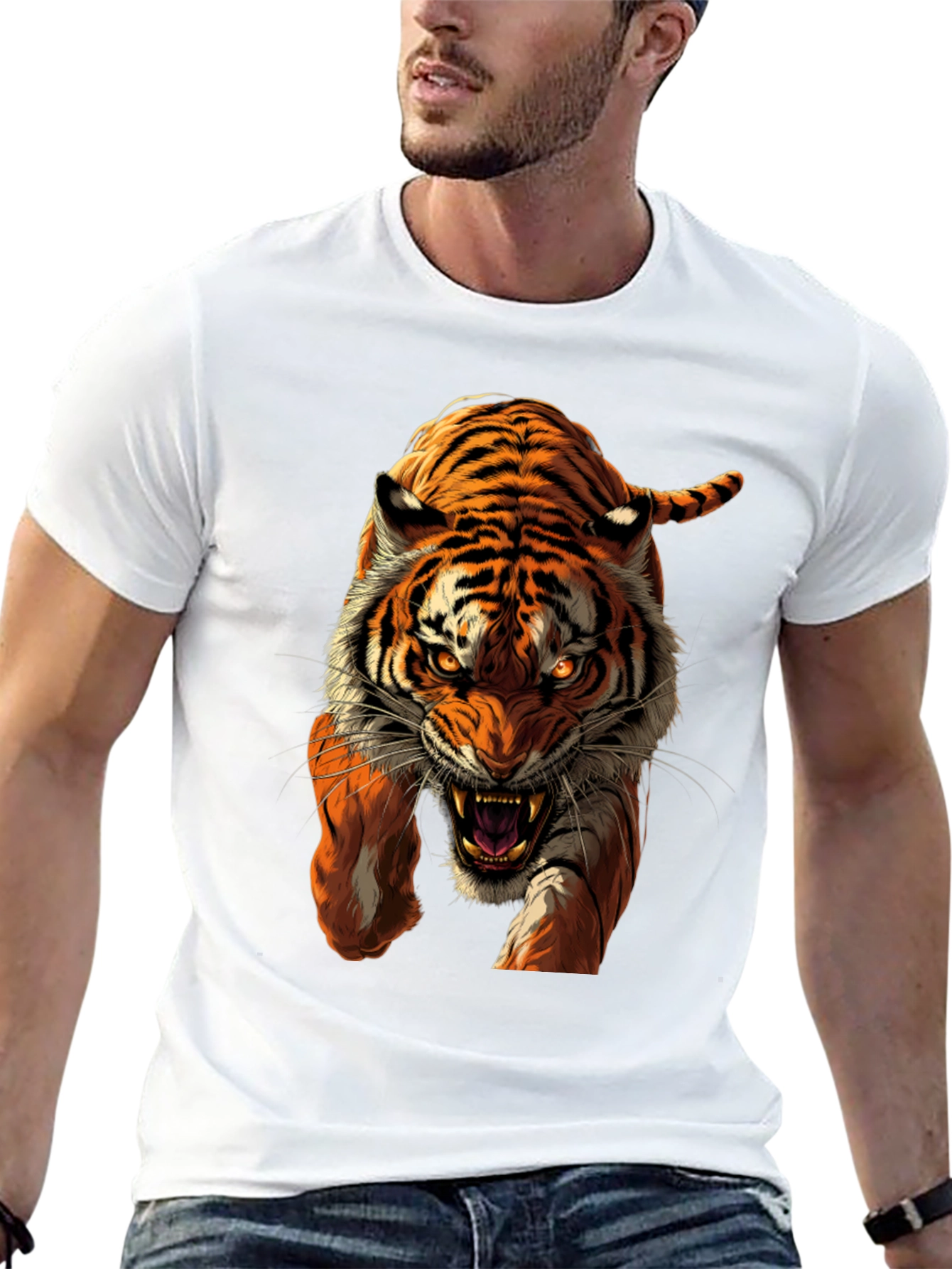 Tiger Graphic Black T-Shirt