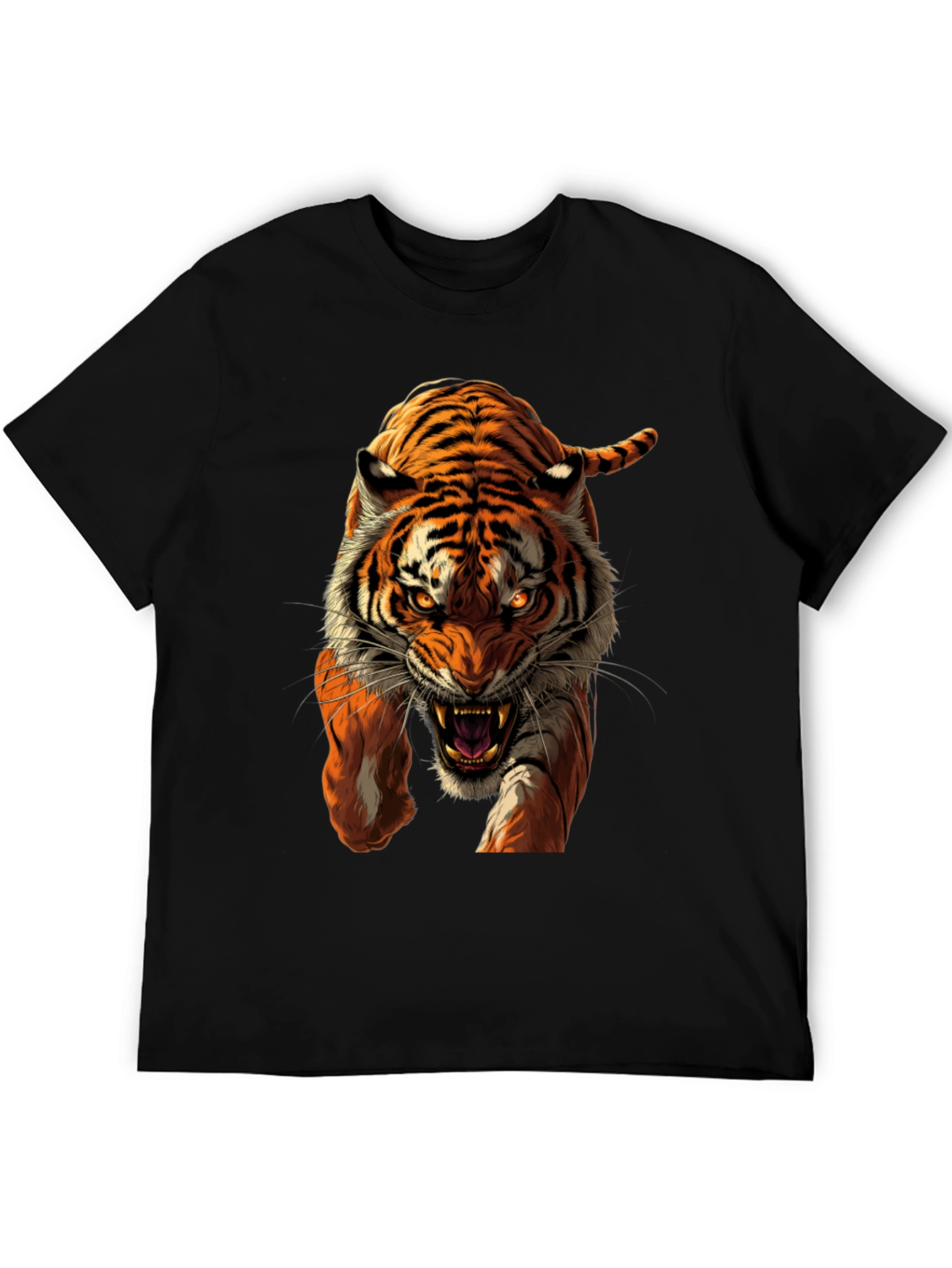 Tiger Graphic Black T-Shirt