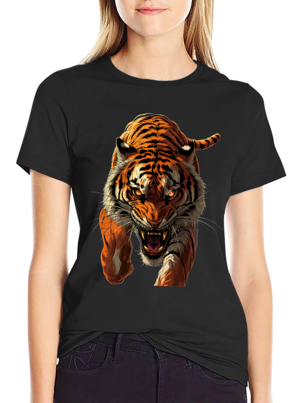 Tiger Graphic Black T-Shirt