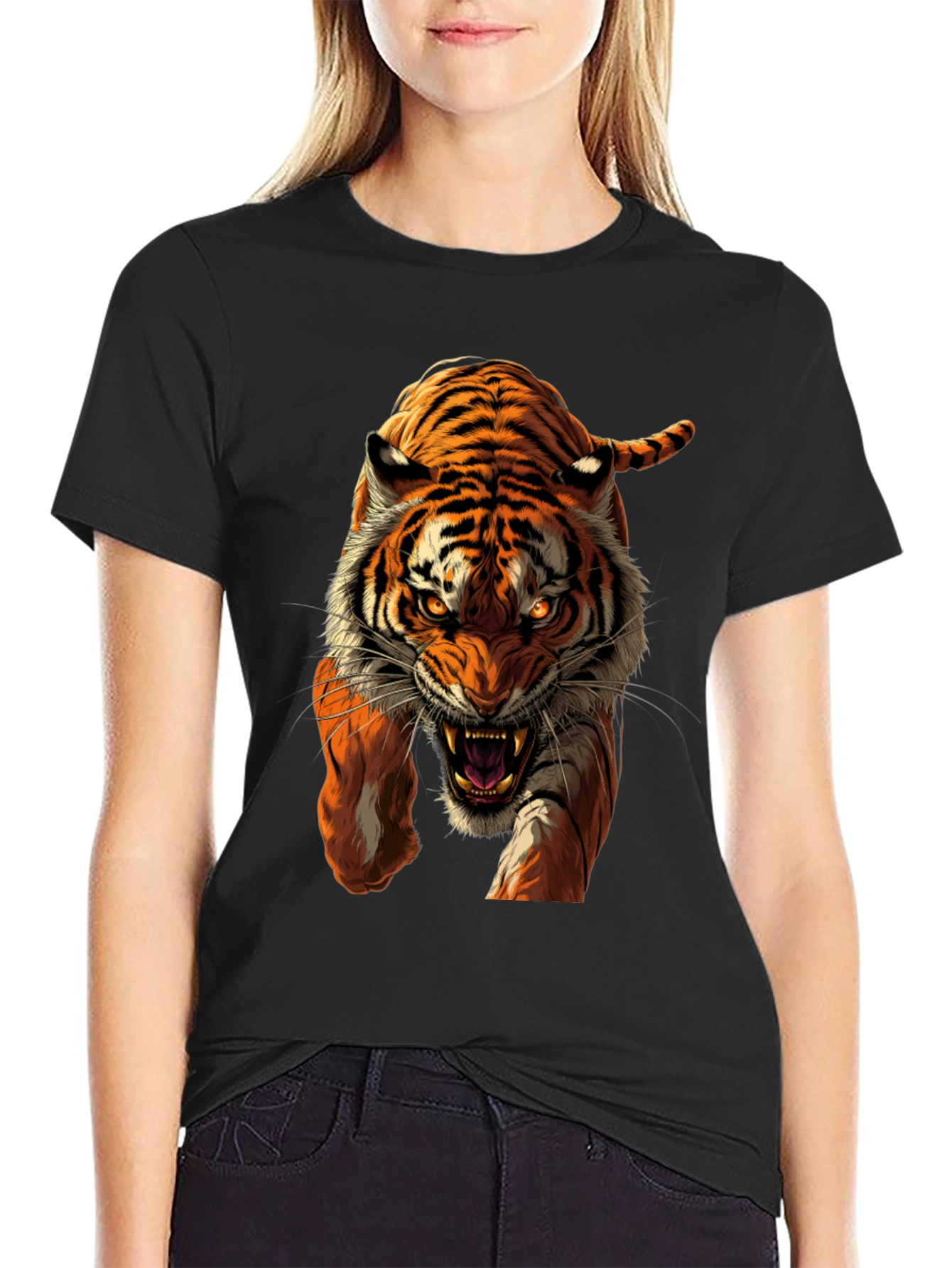 Tiger Graphic Black T-Shirt