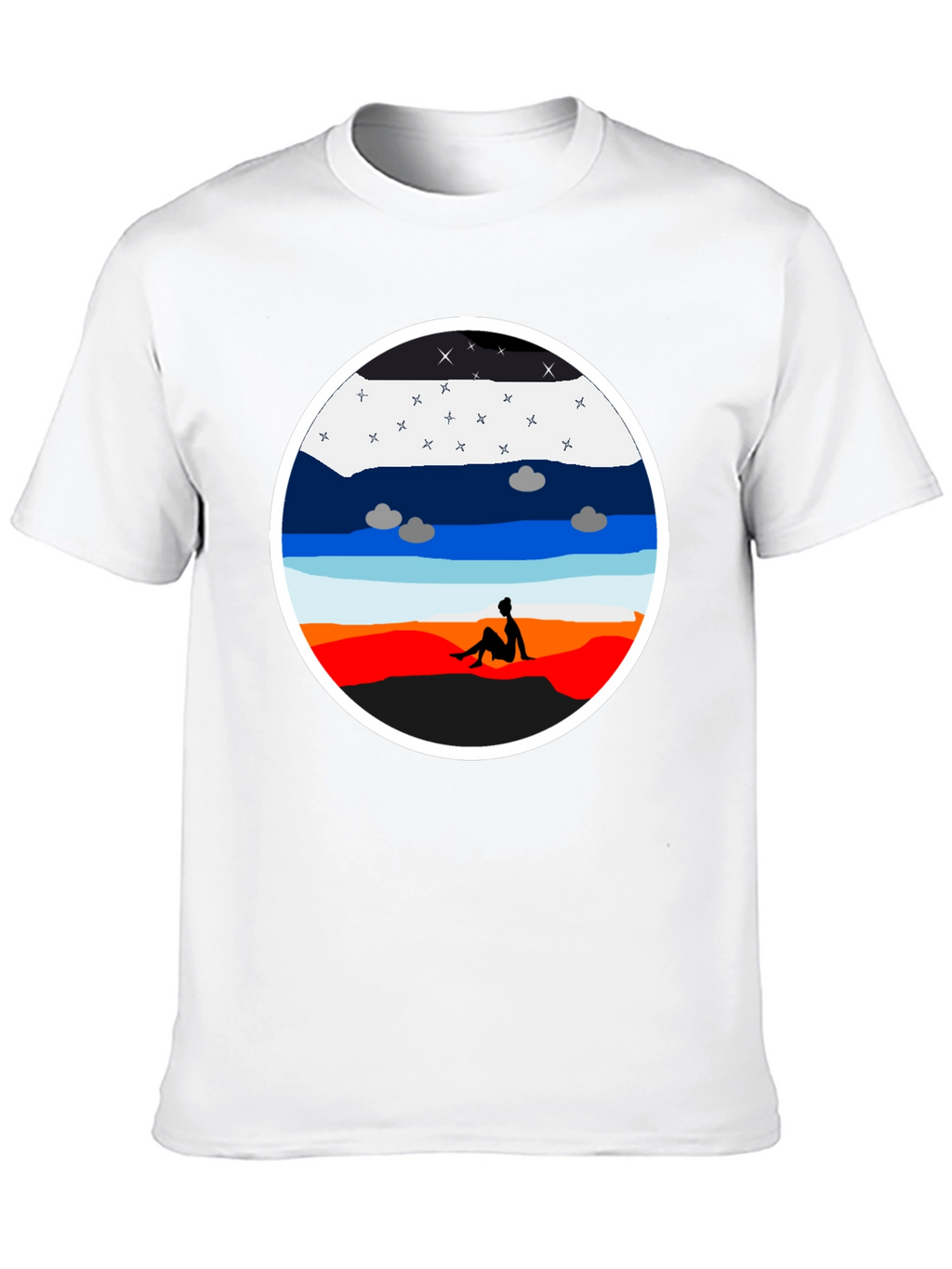 Sunset Silhouette Graphic Tee - Unisex Black T-Shirt