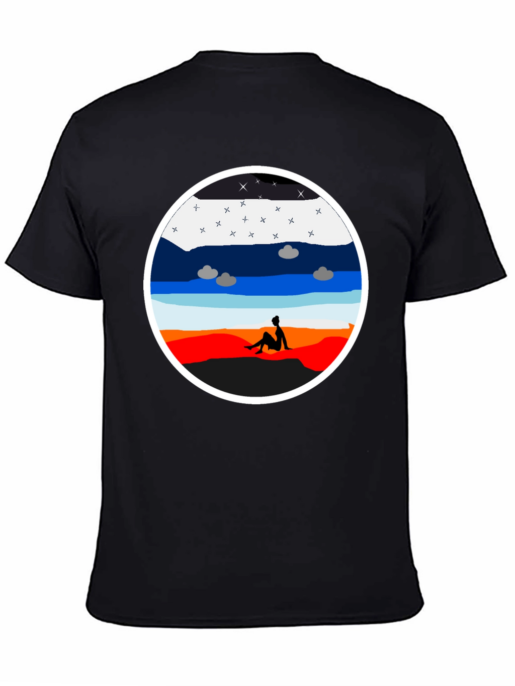 Sunset Silhouette Graphic Tee - Unisex Black T-Shirt