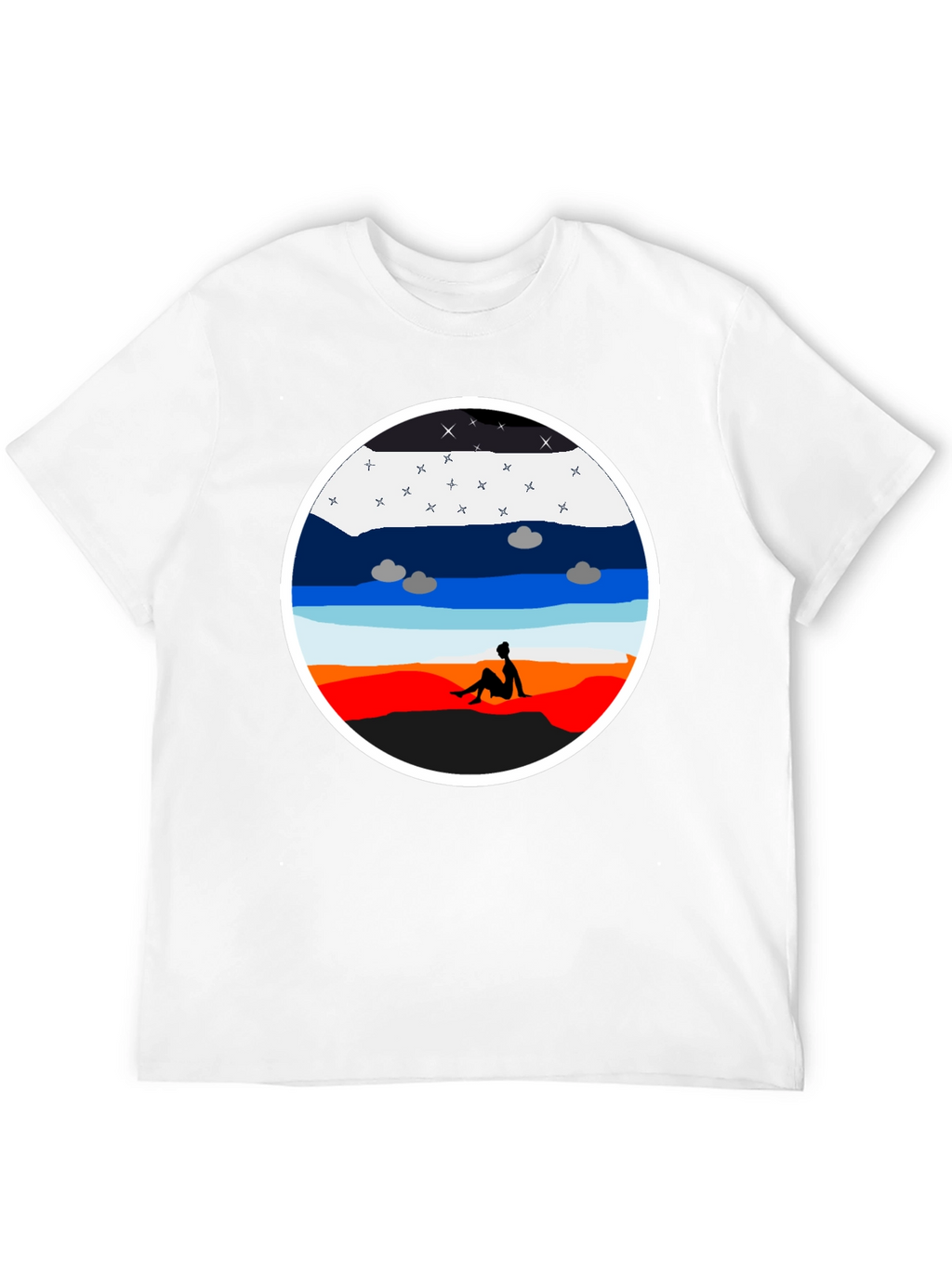 Sunset Silhouette Graphic Tee - Unisex Black T-Shirt